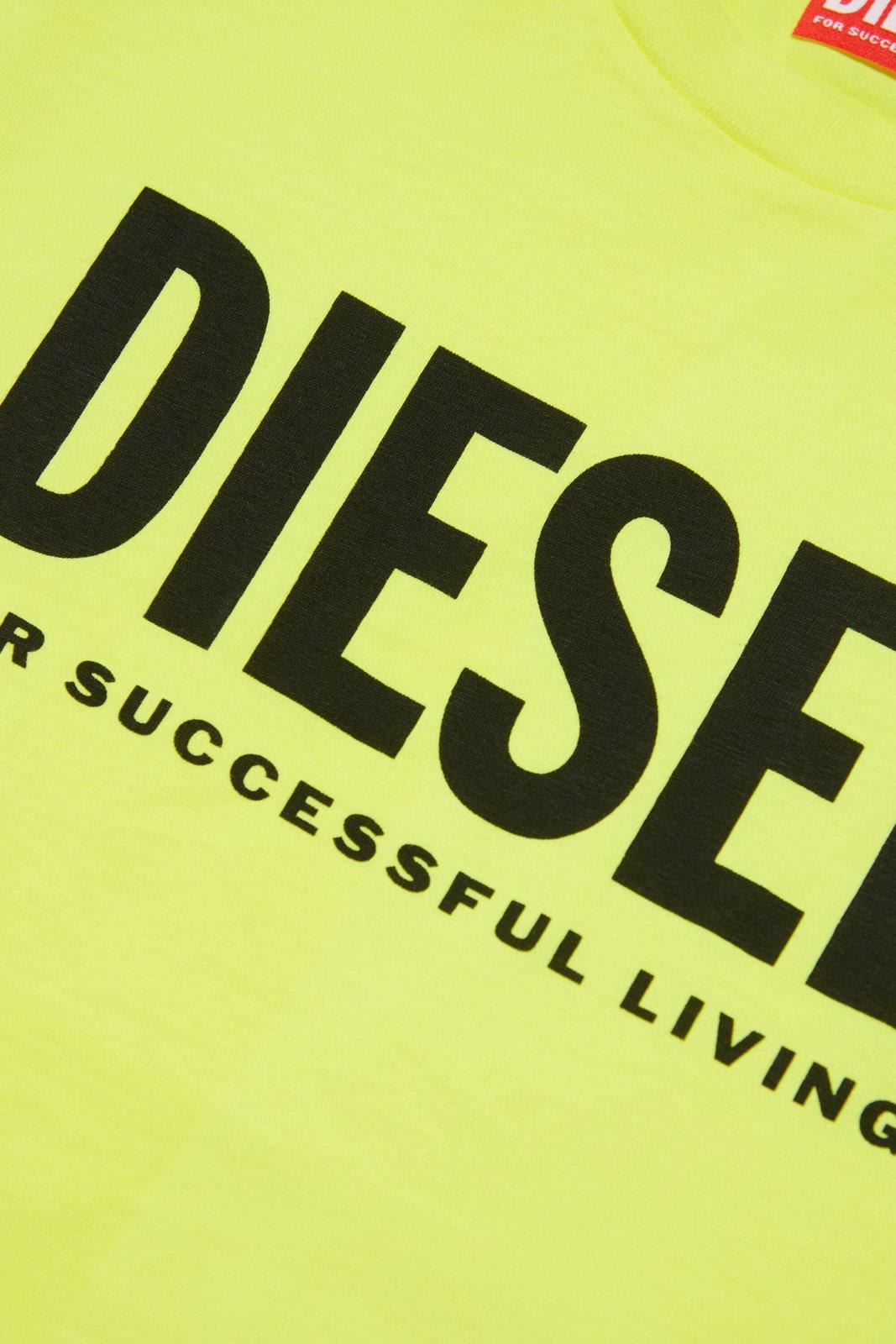 Shop Diesel Tnuci Logo Printed Crewneck T-shirt