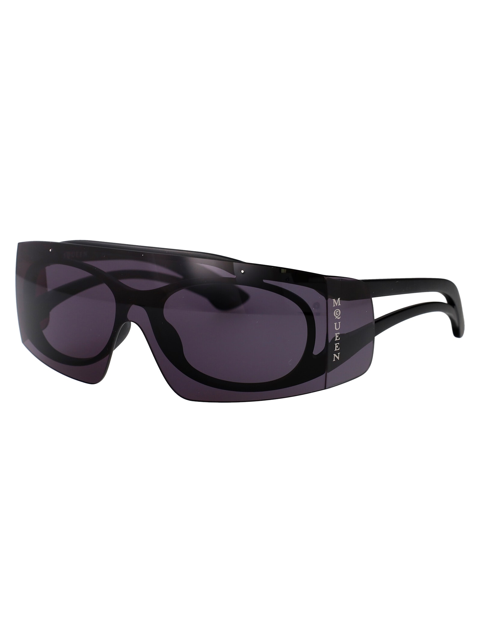 Alexander Mcqueen Am0489s Sunglasses In Black-black-grey