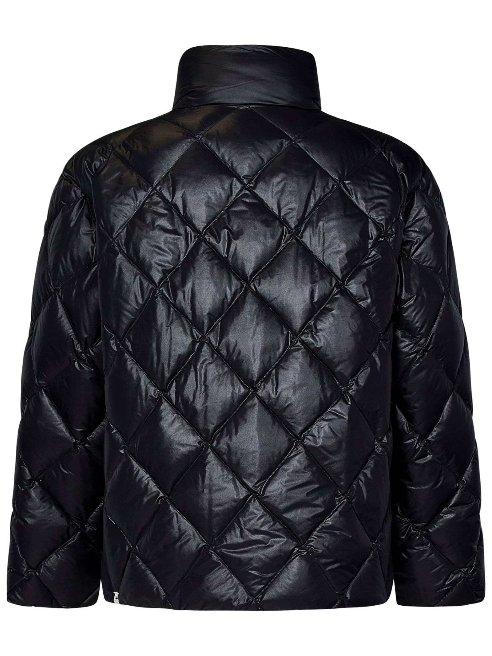 Jil Sander Diamond-quilted Recycled Nylon Down Jacket In Black