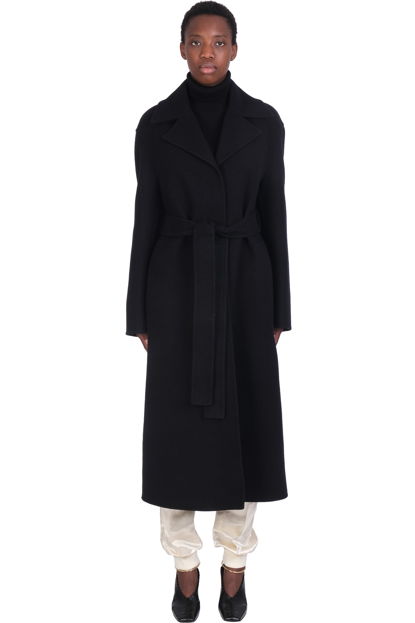 Jil Sander Coat In Black Wool