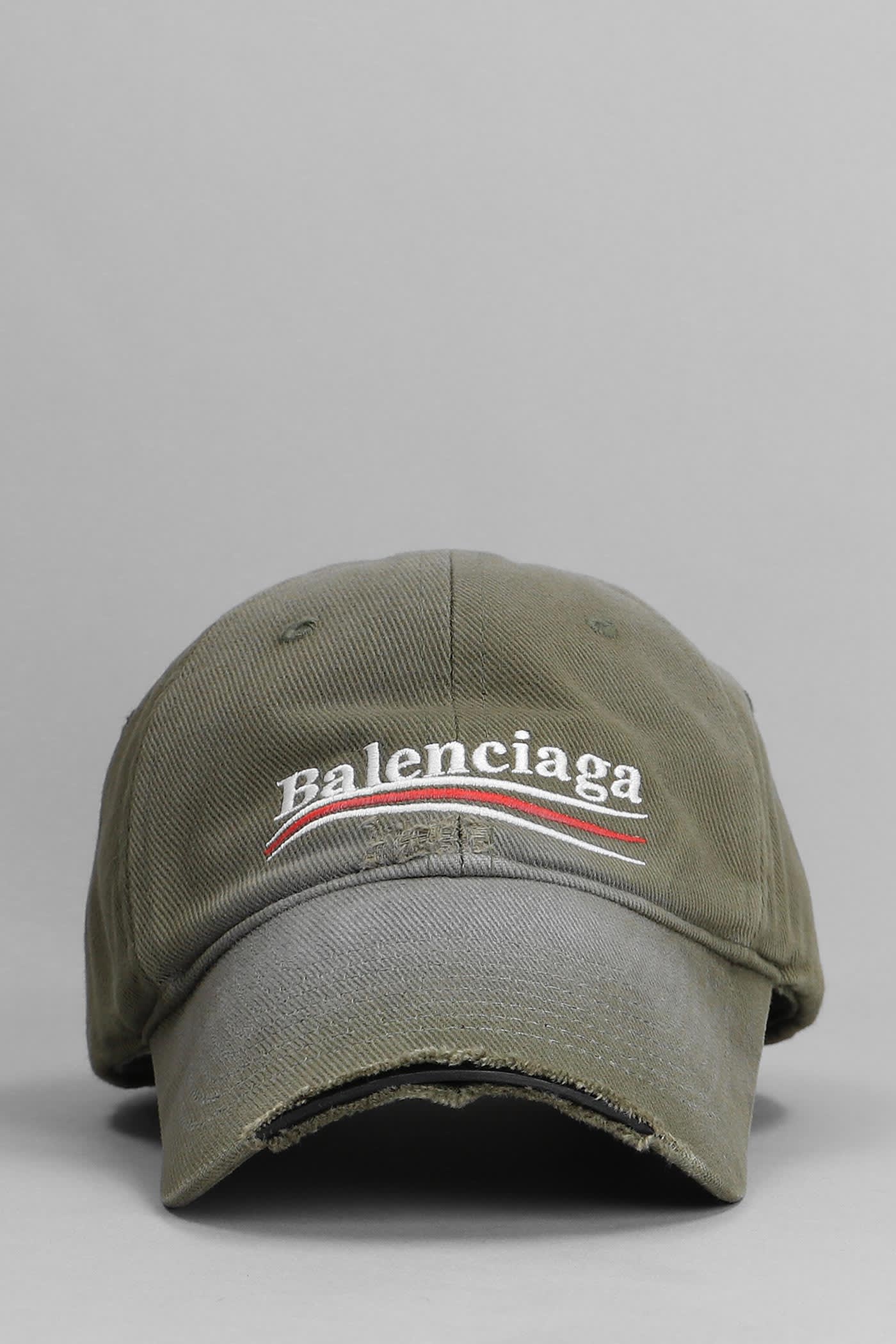 Balenciaga Hats In Khaki Cotton