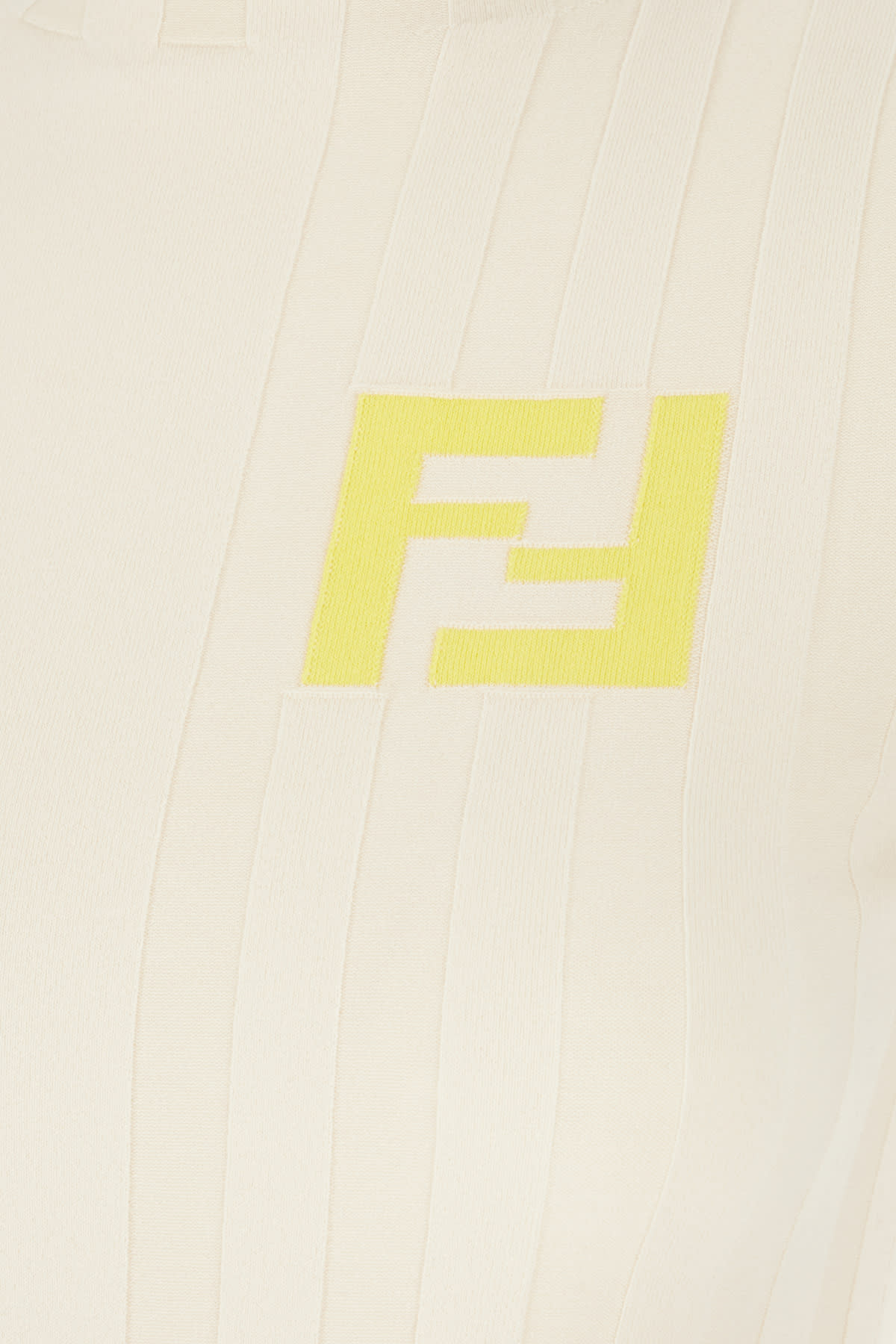 FENDI SAND STRETCH COTTON T-SHIRT 