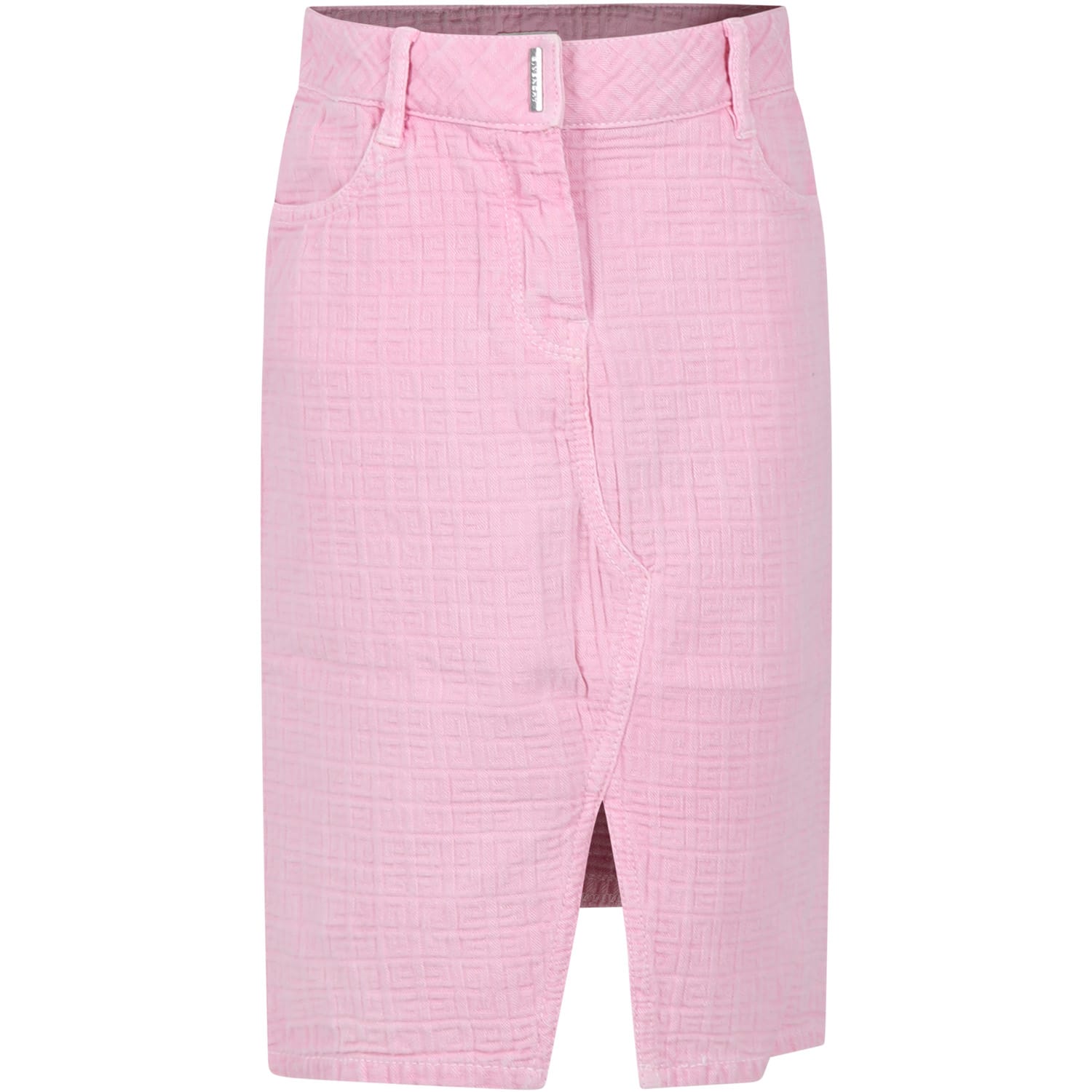 Shop Givenchy Pink Skirt For Girl With Logo