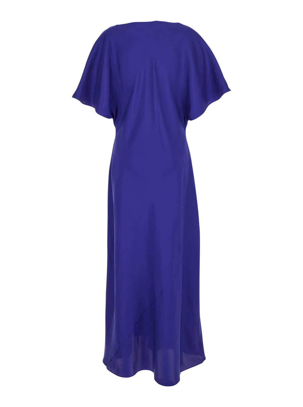 Rohe Fluid Draped Silk Midi Dress In Blu