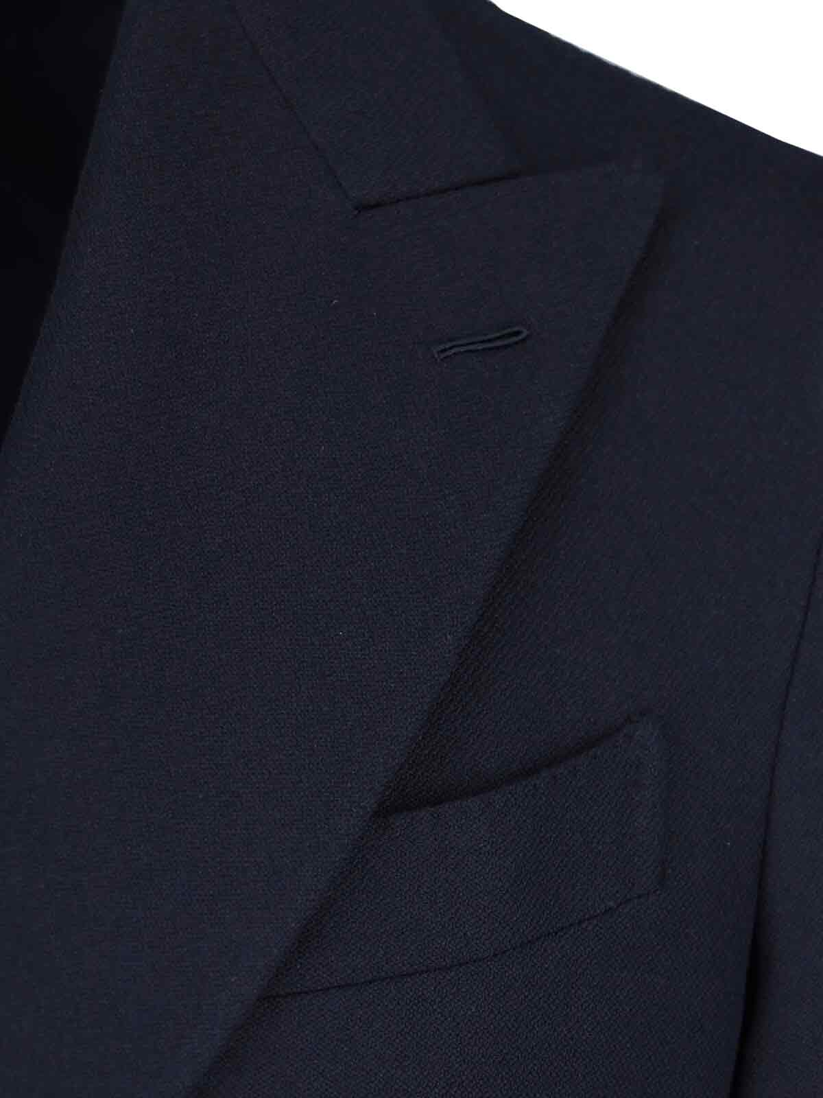 Caruso Aida Double-breasted Blazer In Blue