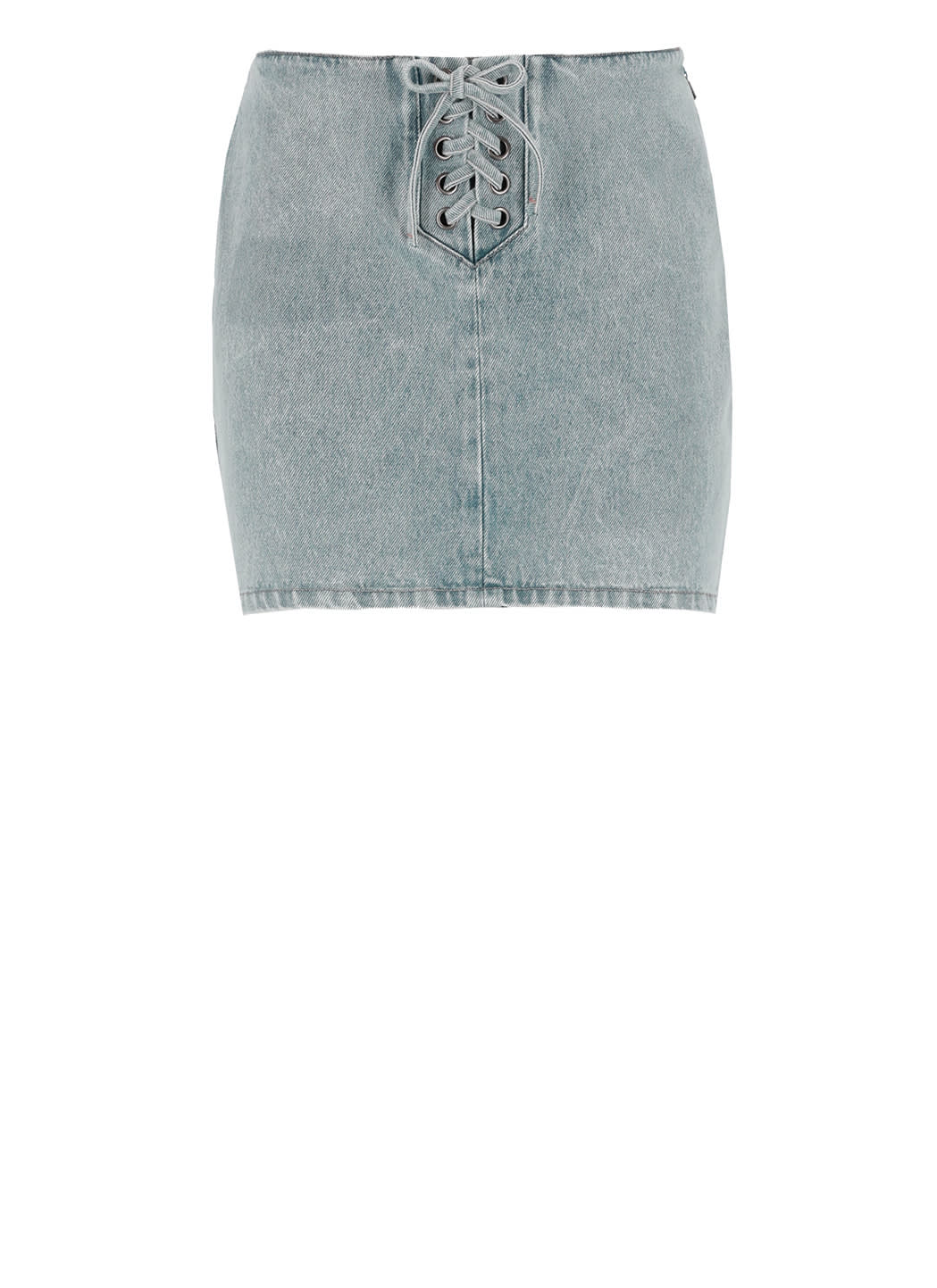 Shop Rotate Birger Christensen Denim Mini Skirt In Blu