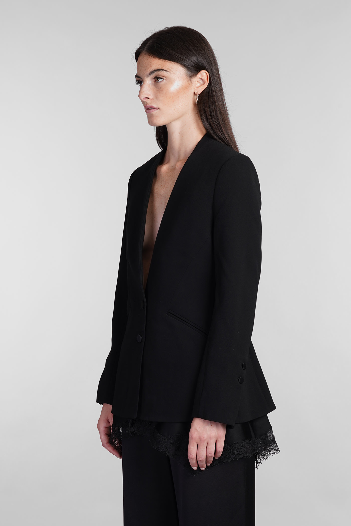 Shop Simkhai Allie Blazer In Black Acetate