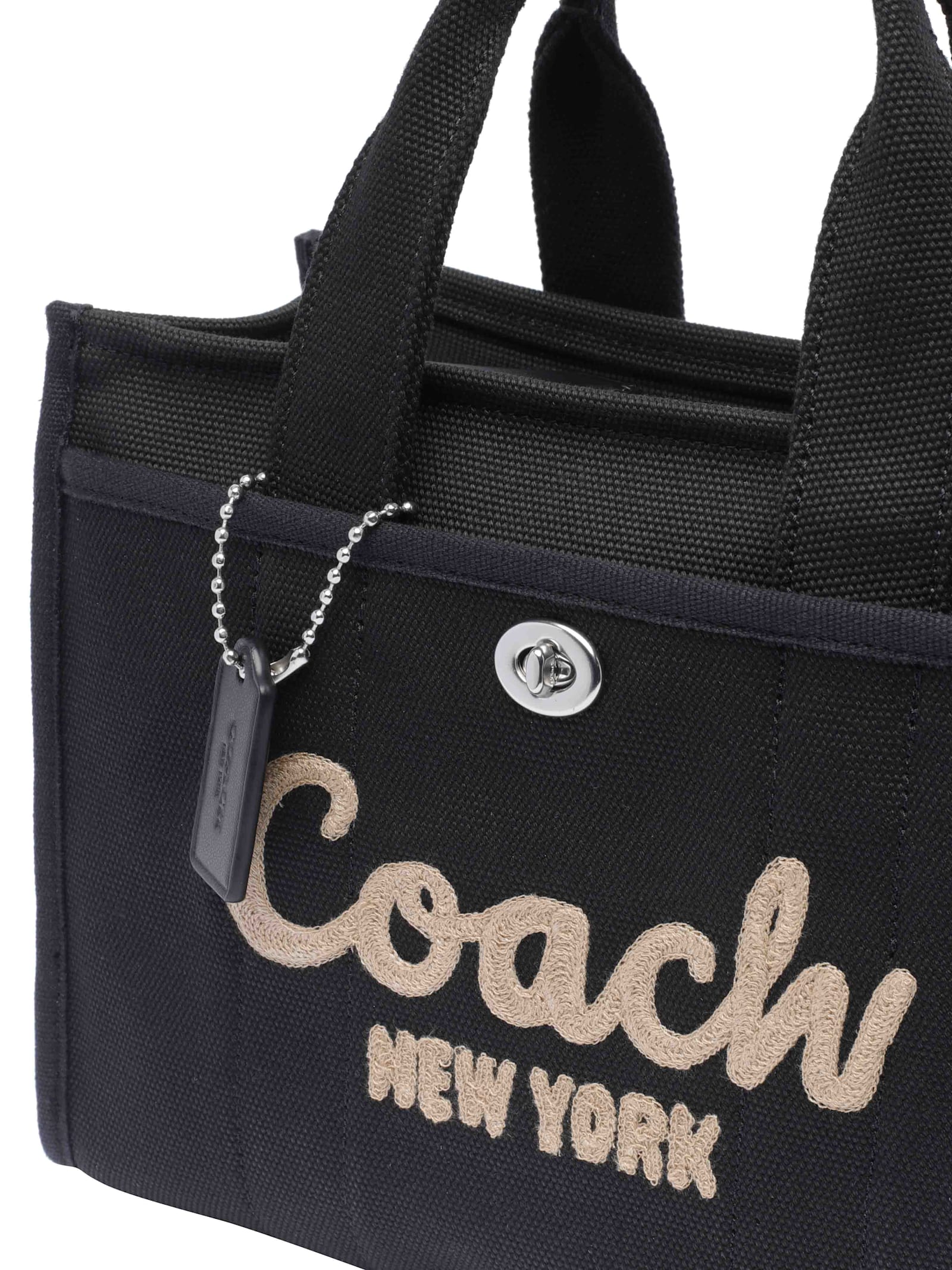 Coach New York Black Canvas Cargo 20 Shopping Bag