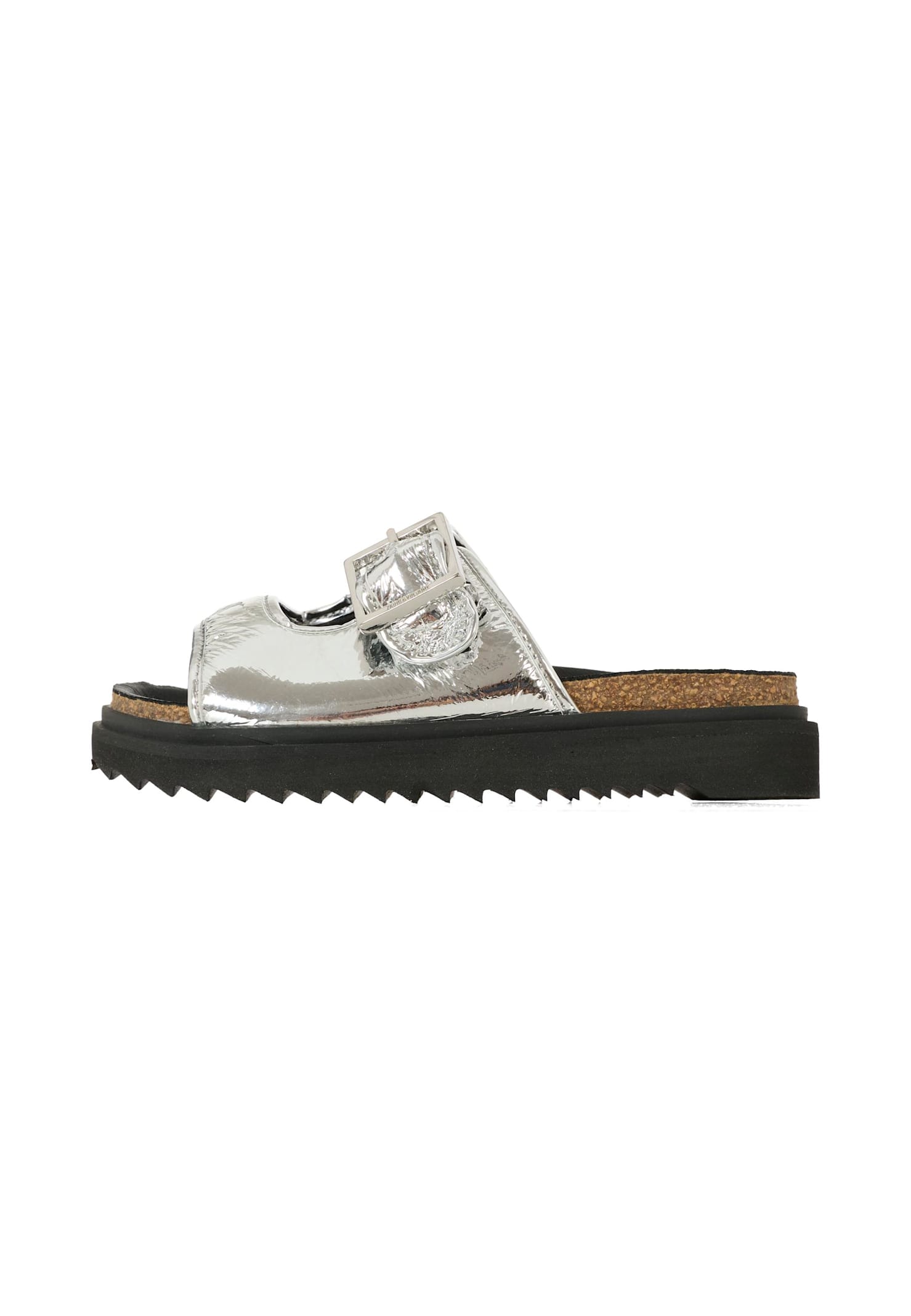 Zadig & Voltaire Leather Sandals In Gray