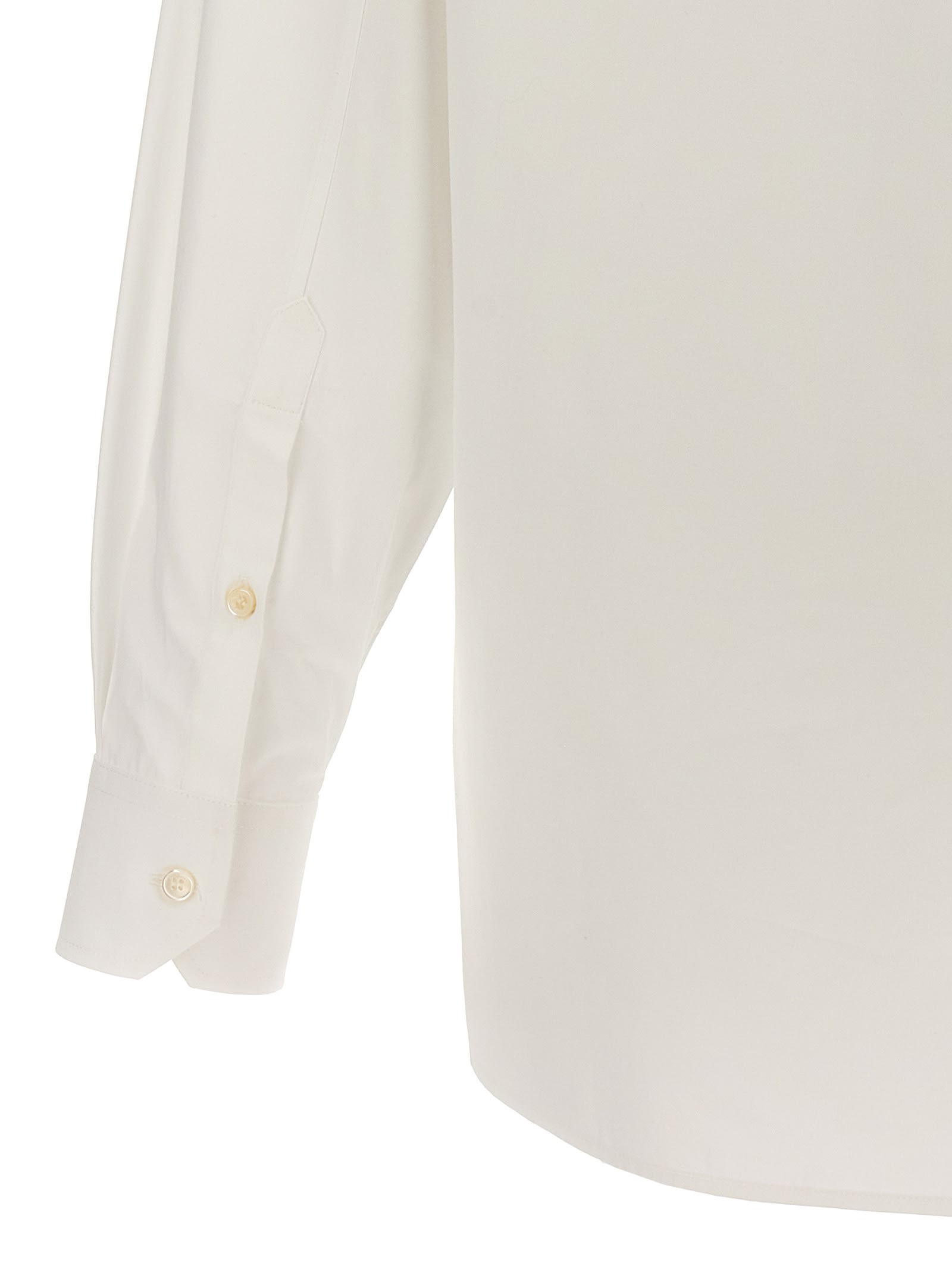 Shop Valentino Hibiscus Shirt In White