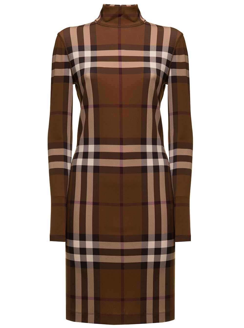 Gemma Brown Jersey Check Dress Burberry Woman