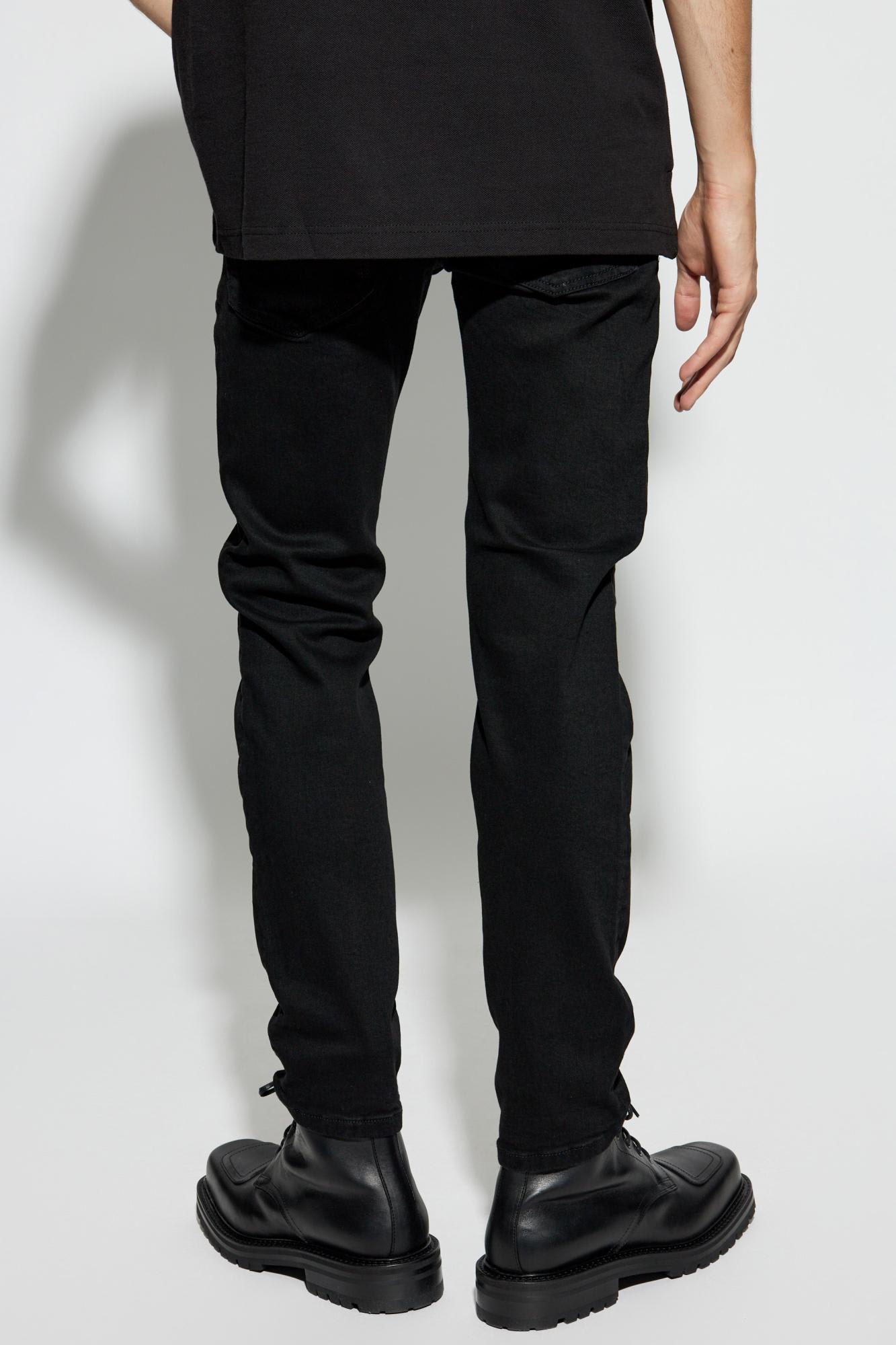 Shop Versace Jeans Couture Jeans With Logo In Black