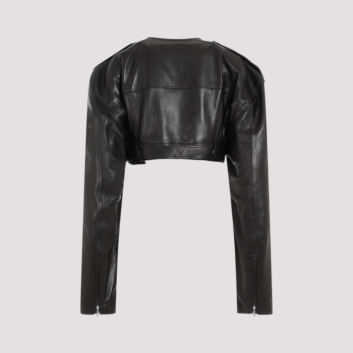 Shop Rick Owens Micro Biker Jacket In Black