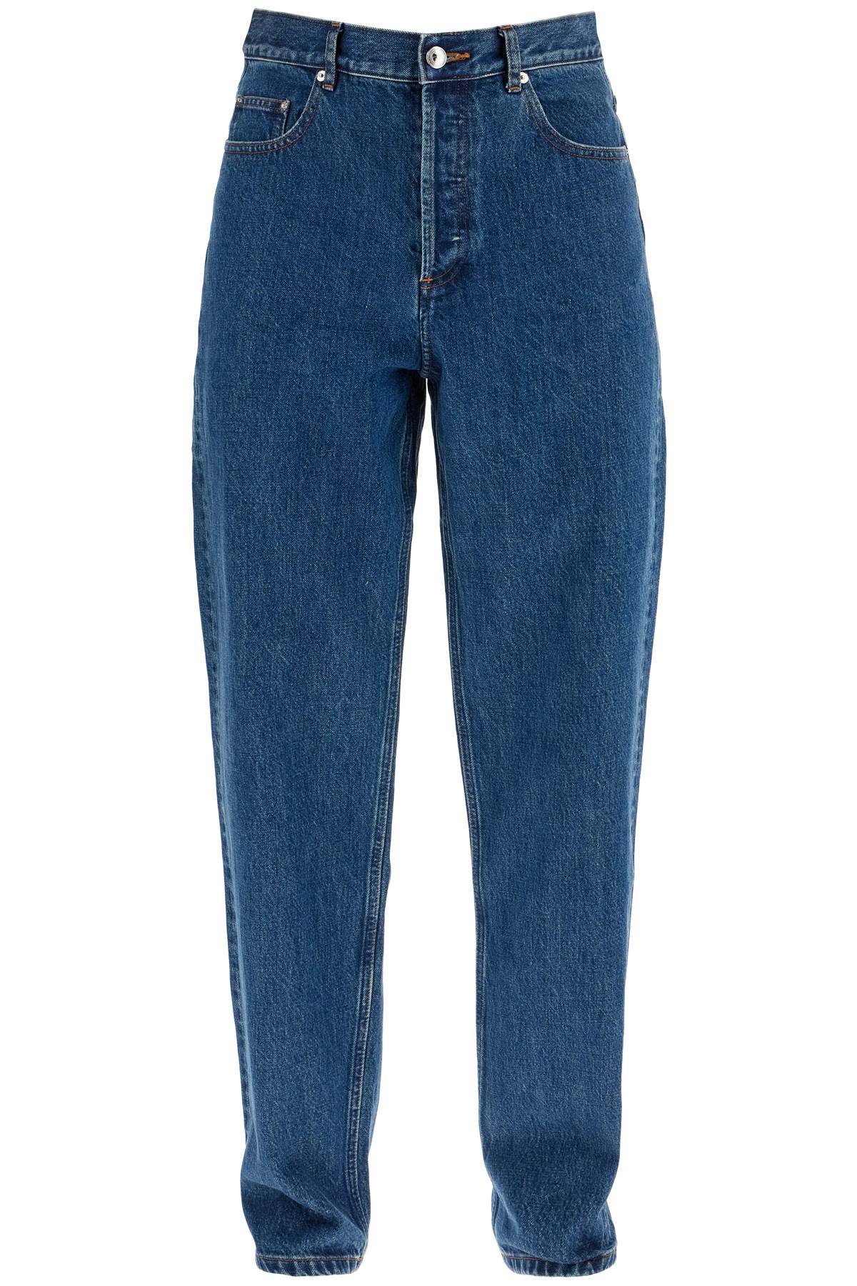 A. P.C. Organic Cotton Indigo Blue Wide Leg Jeans