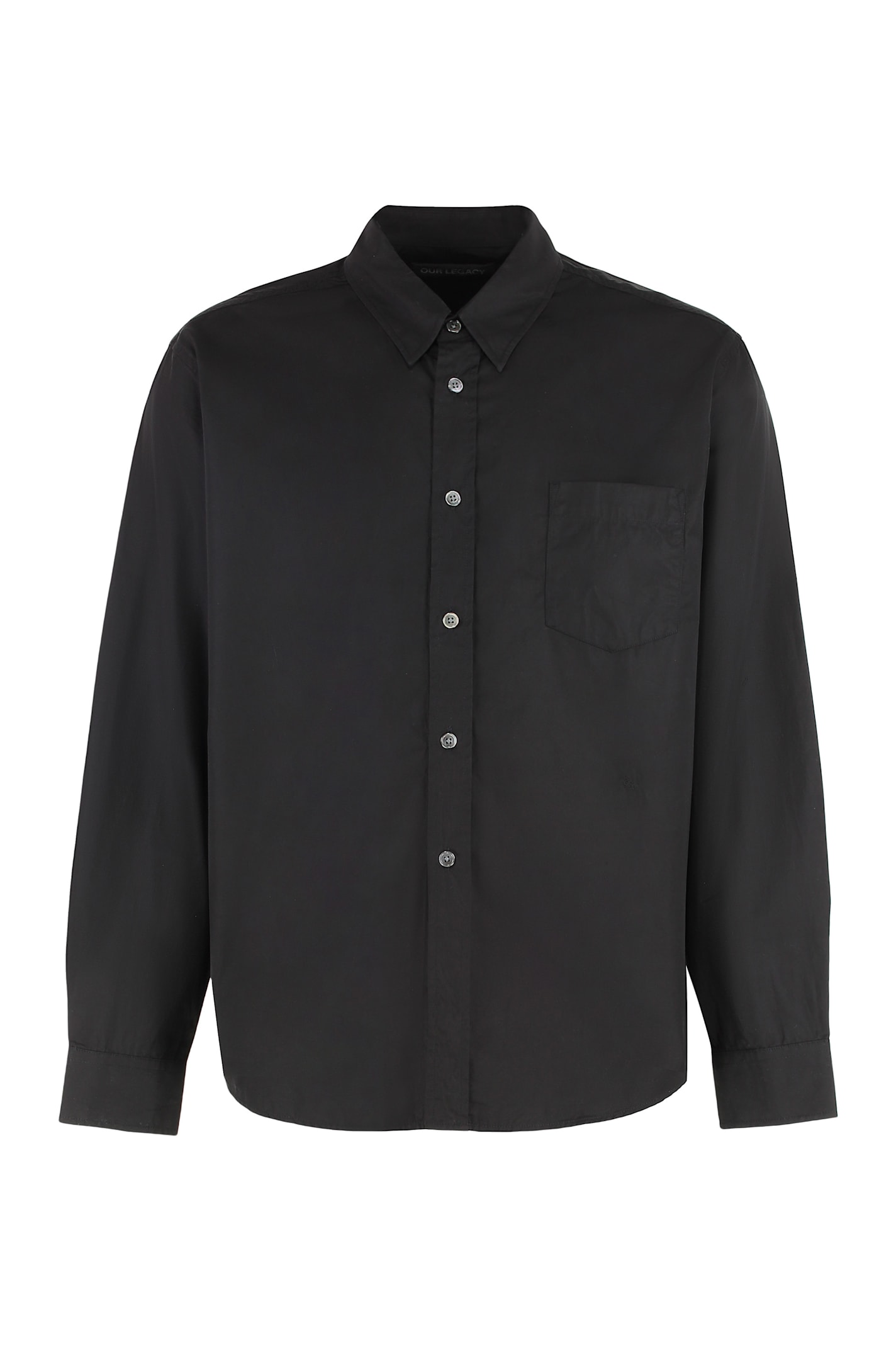 Our Legacy Shirt With Button-down Collar And Chest Pocket In Black