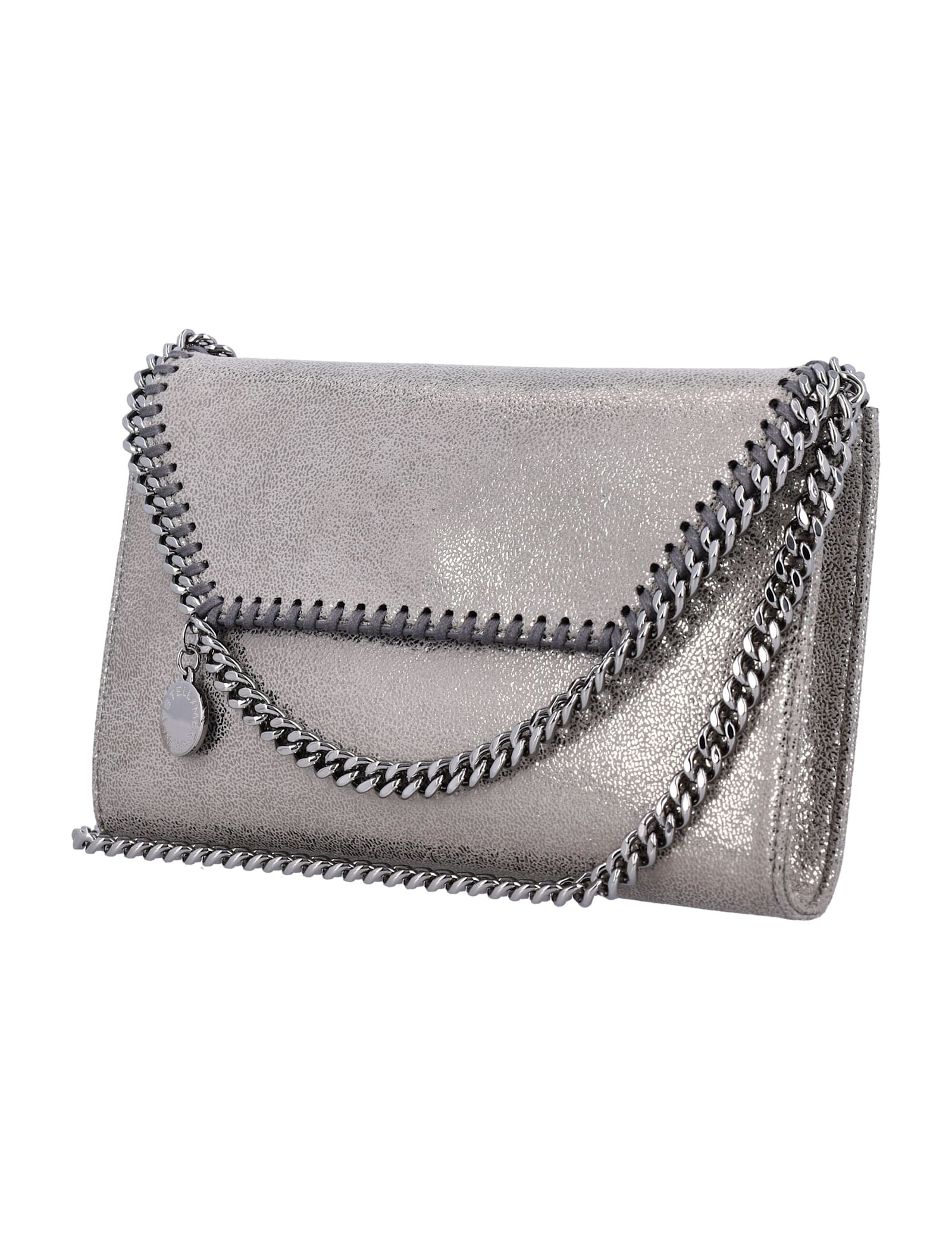 Stella Mccartney Falabella Wallet Crossbody Bag In Gray