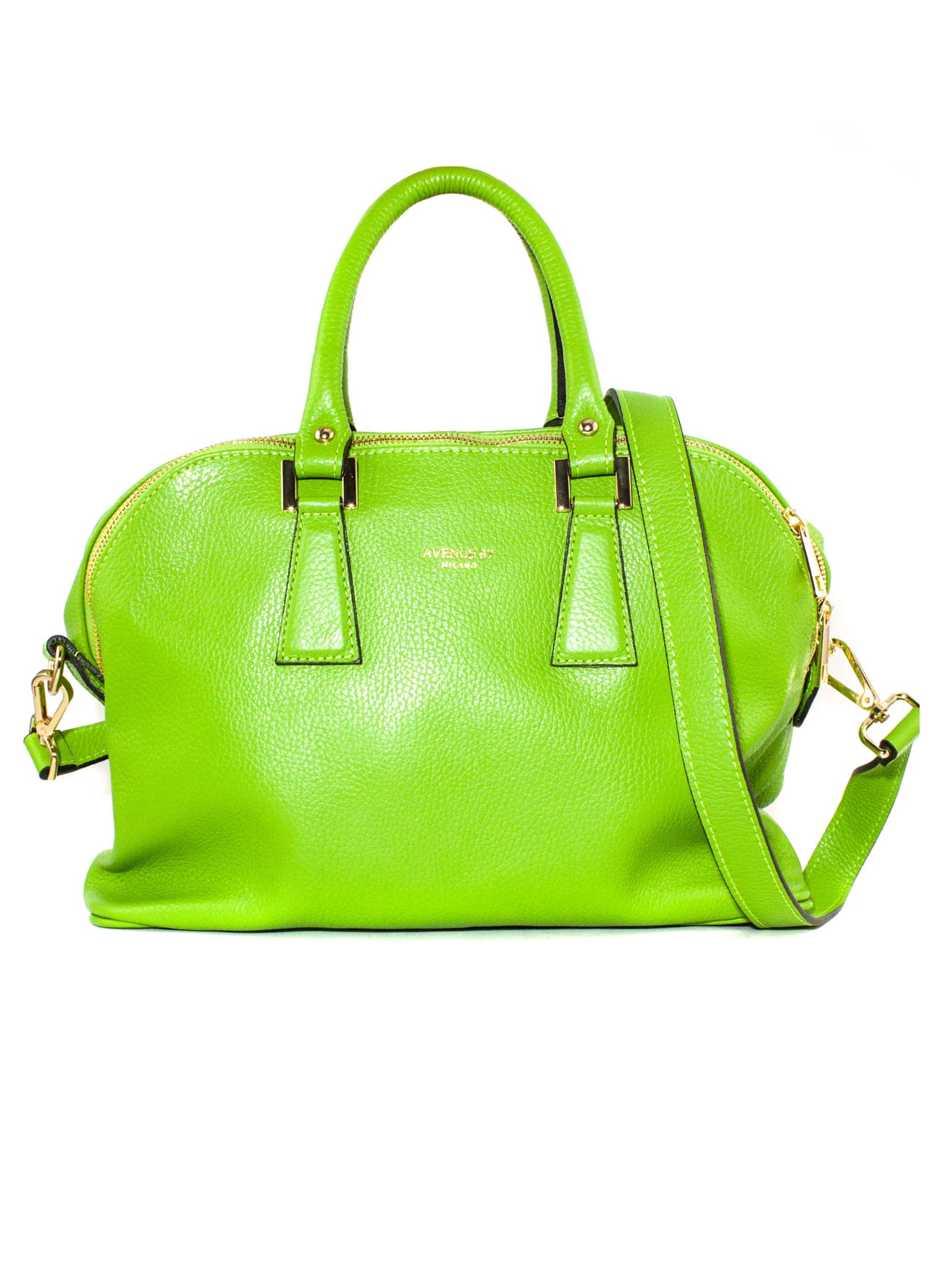 Avenue 67 Green Leather Fandango Xs Bag In Verde
