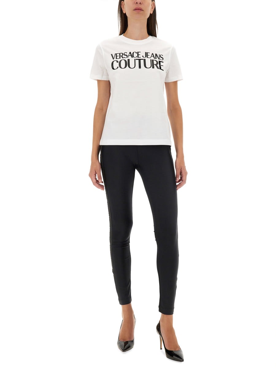 Versace Jeans Couture T-shirt With Logo In White