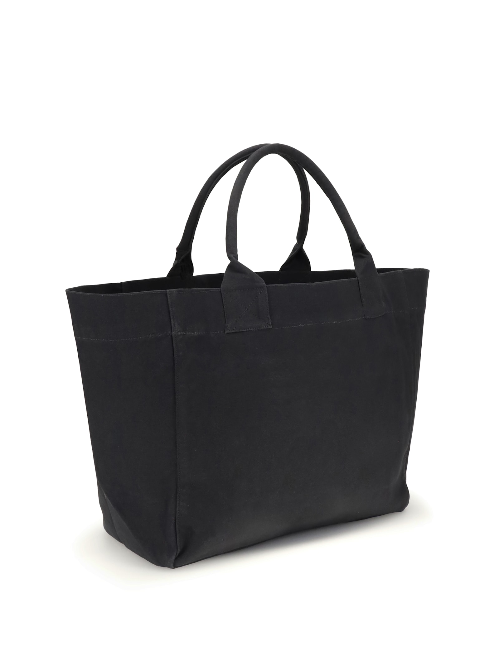 Ganni Xxl Logo-embellished Canvas Tote Bag In Black