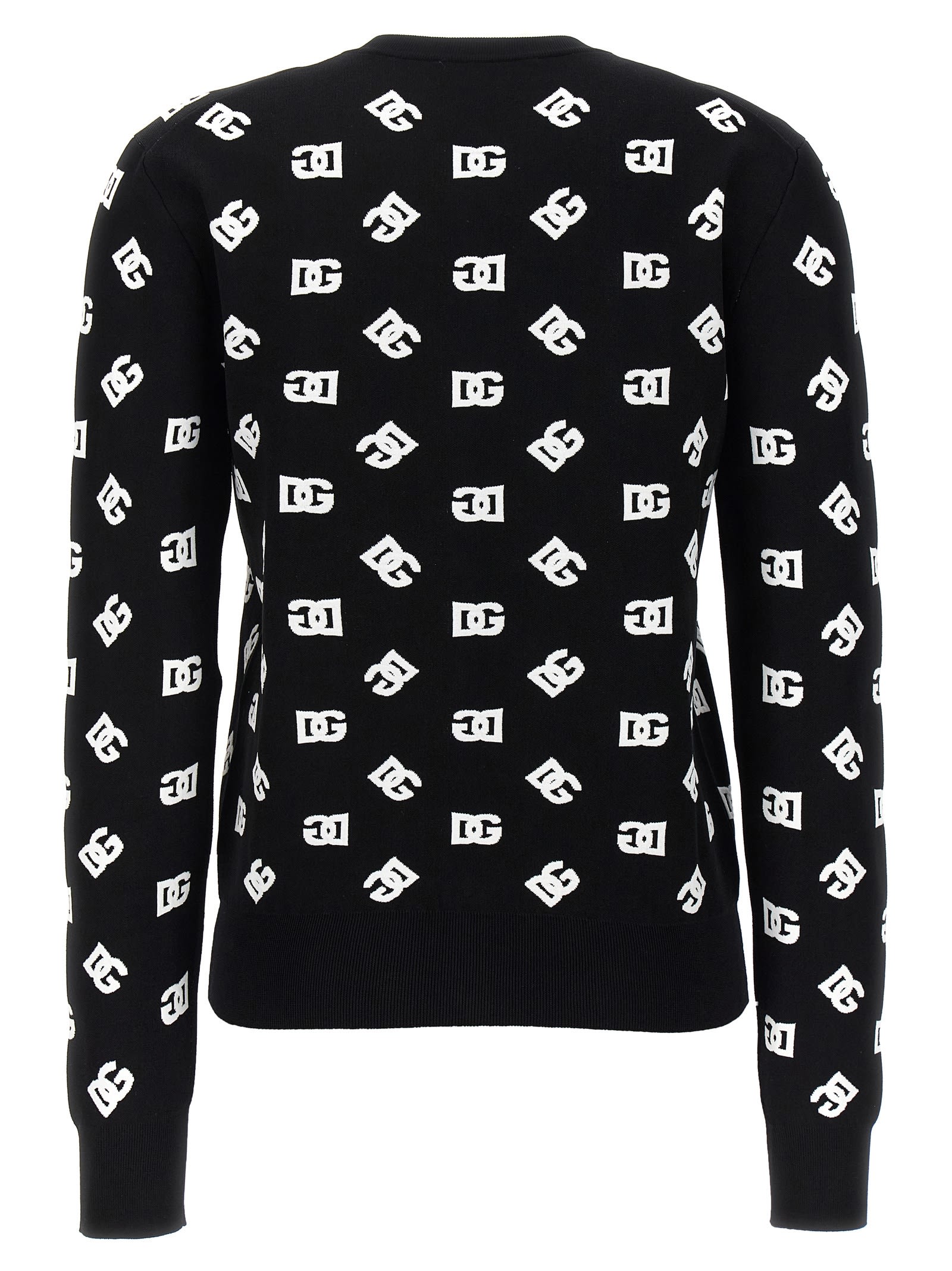 Shop Dolce & Gabbana Logo Cardigan In Nero Bianco