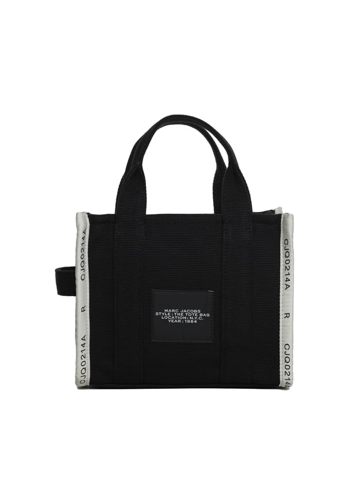 Shop Marc Jacobs The Jacquard Small Tote Bag In Black