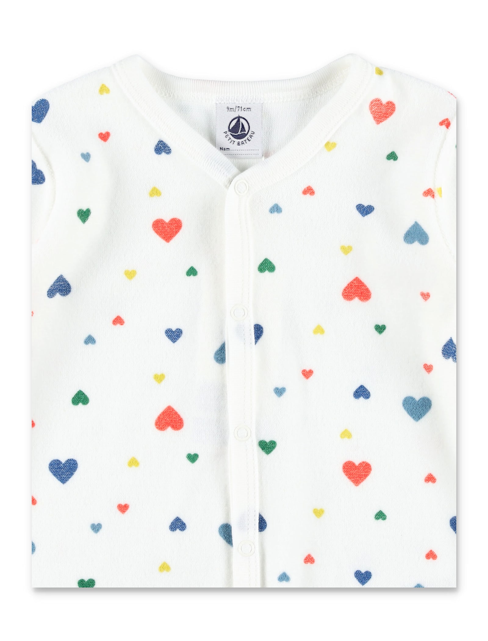 Petit Bateau Kid - Printed Velour Pyjama Suit In Multi