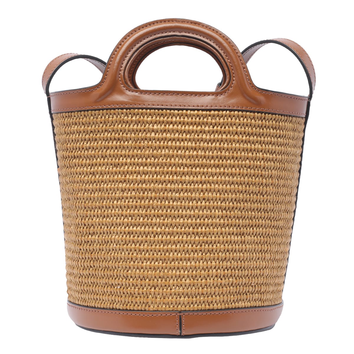 Shop Marni Small Tropicalia Bucket Bag In Brown