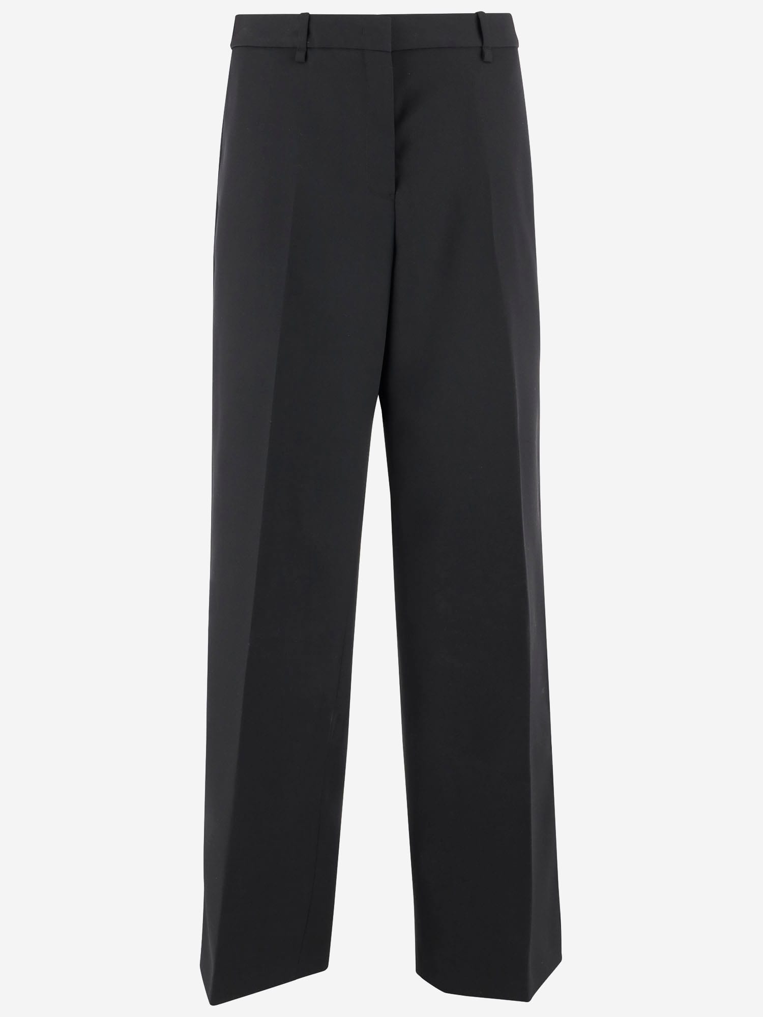 Jil Sander Tailored Wool Gabardine Trousers In Black