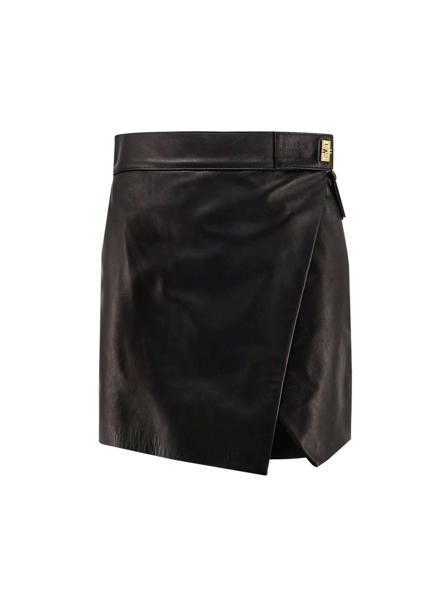 Elisabetta Franchi Nappa Leather Miniskirt