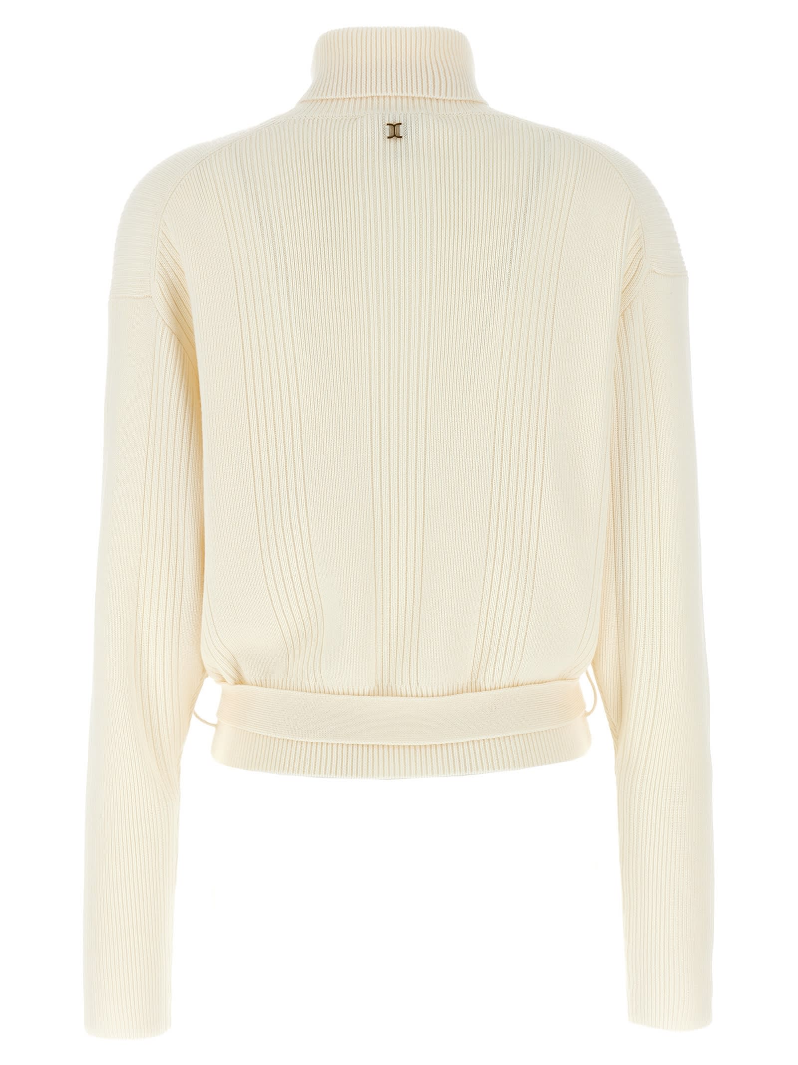 Shop Chloé Belt Sweater In White