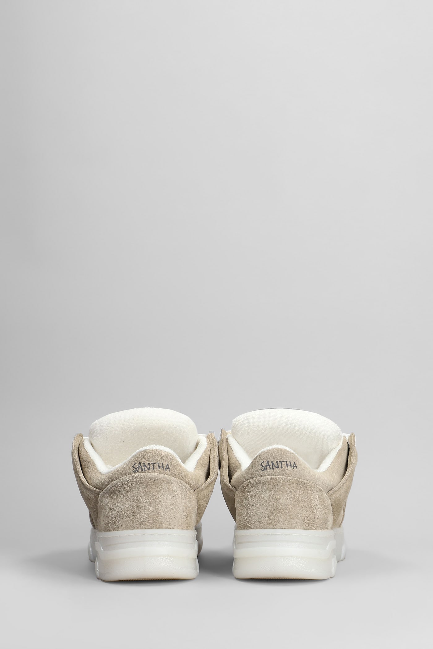 Paura Santha 1 Total Sneakers In Taupe Suede