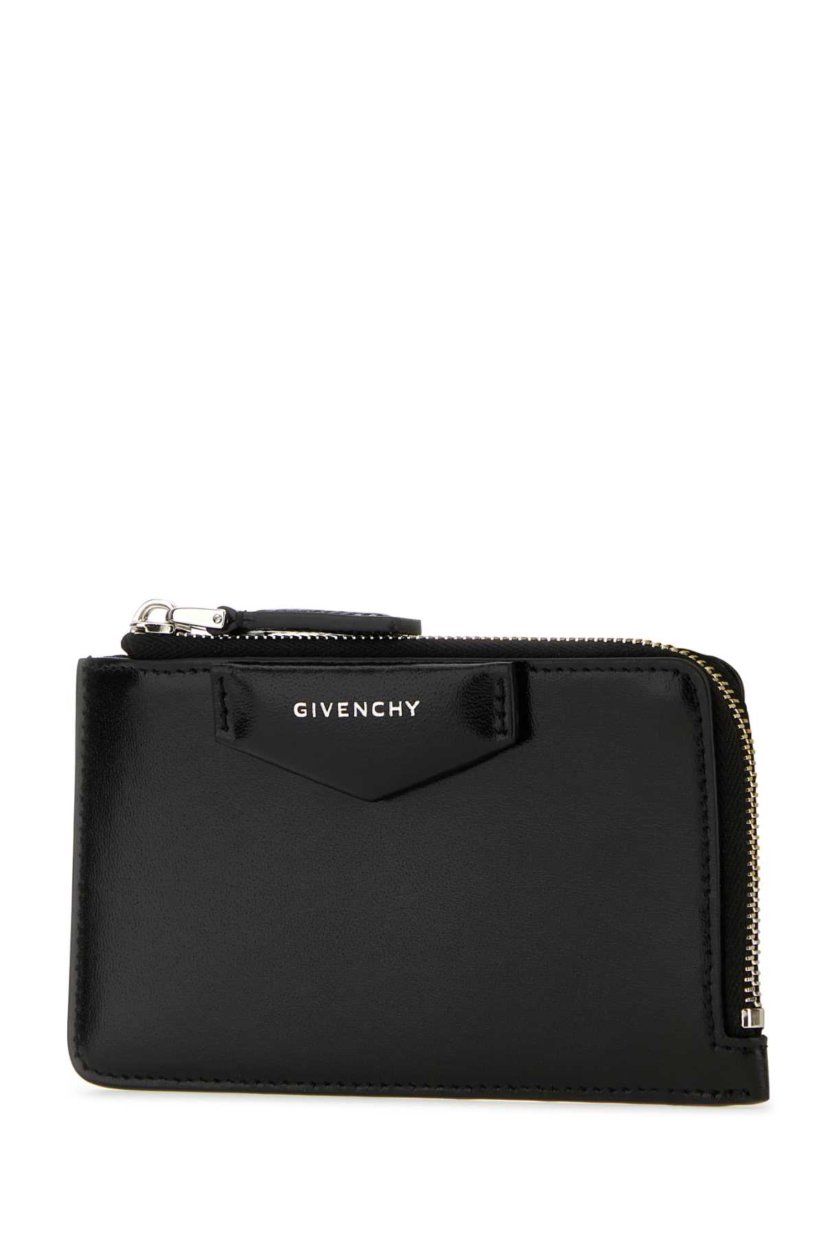 Shop Givenchy Black Leather Antigona Card Holder