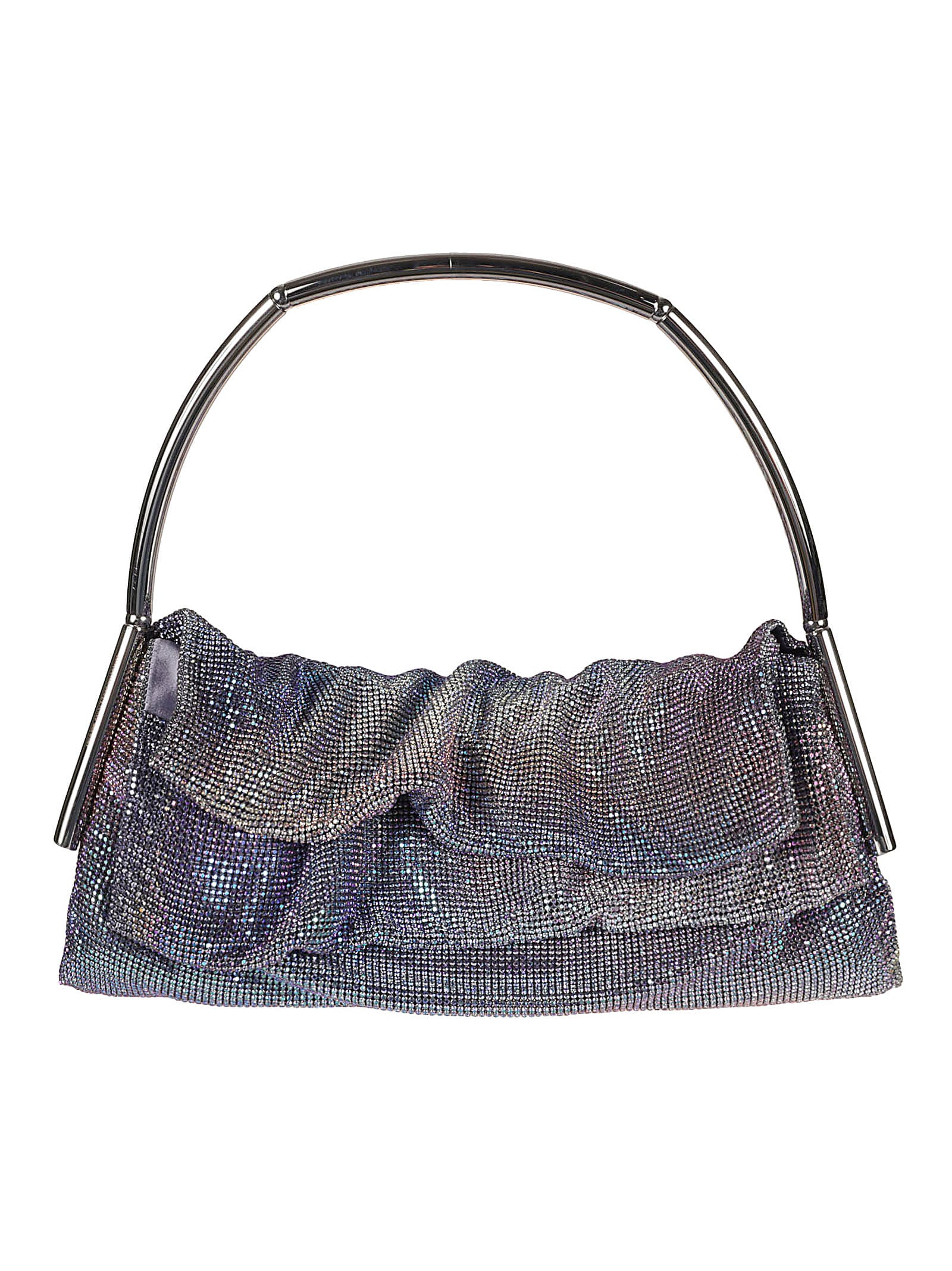 Shop Benedetta Bruzziches Metallic Handle Embellished All-over Tote In Spectre
