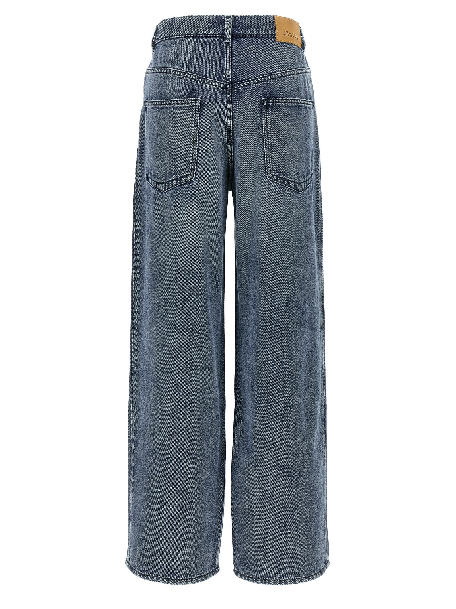 Isabel Marant High-waisted Straight Blue Jeans In Blue