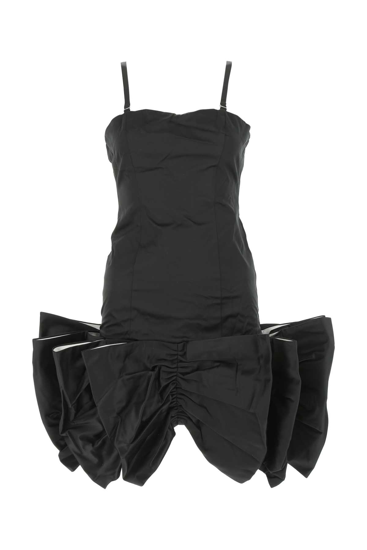 Rotate by Birger Christensen Black Polyester Leiza Mini Dress