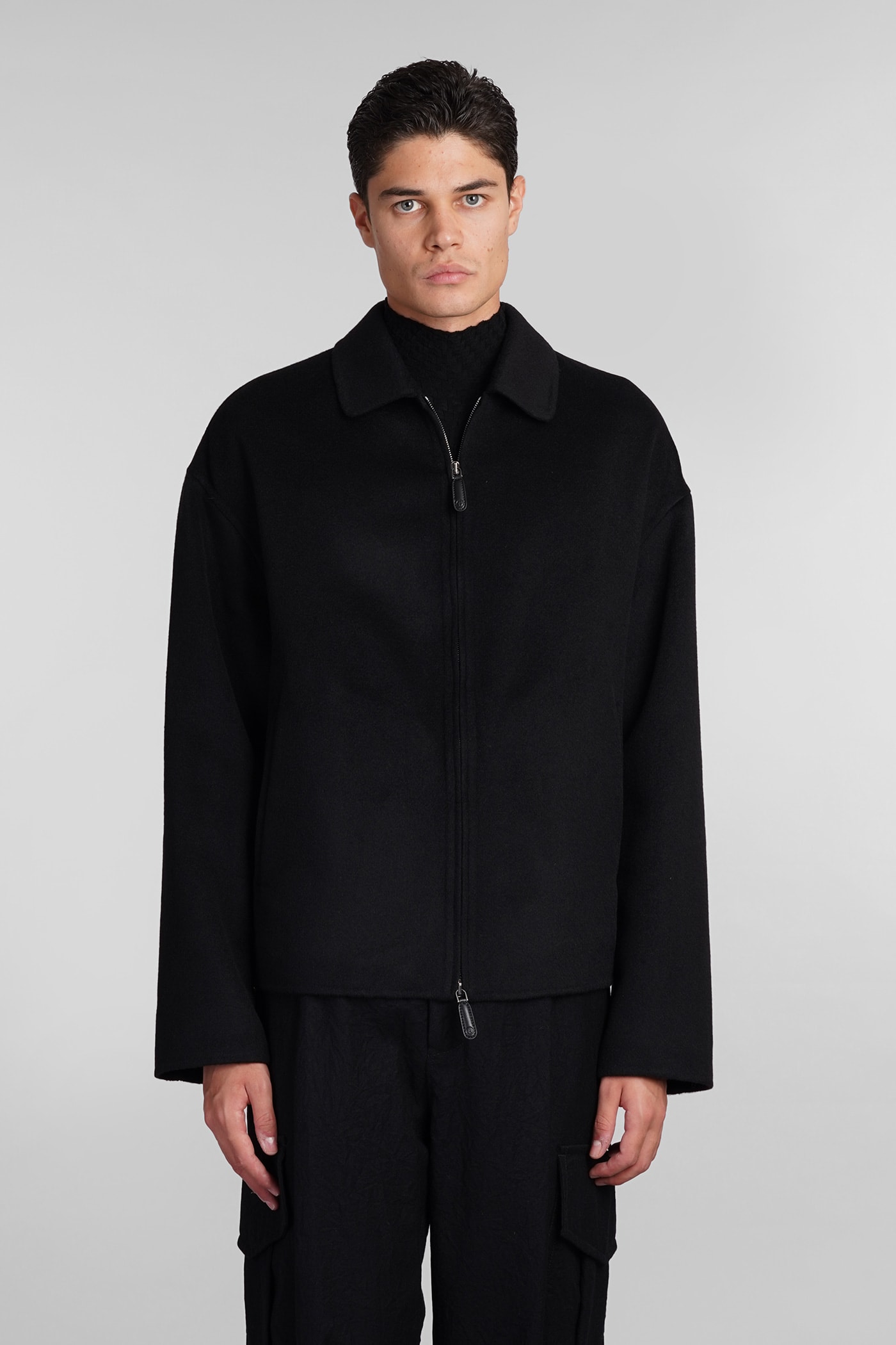 Casual Jacket In Black Cashmere