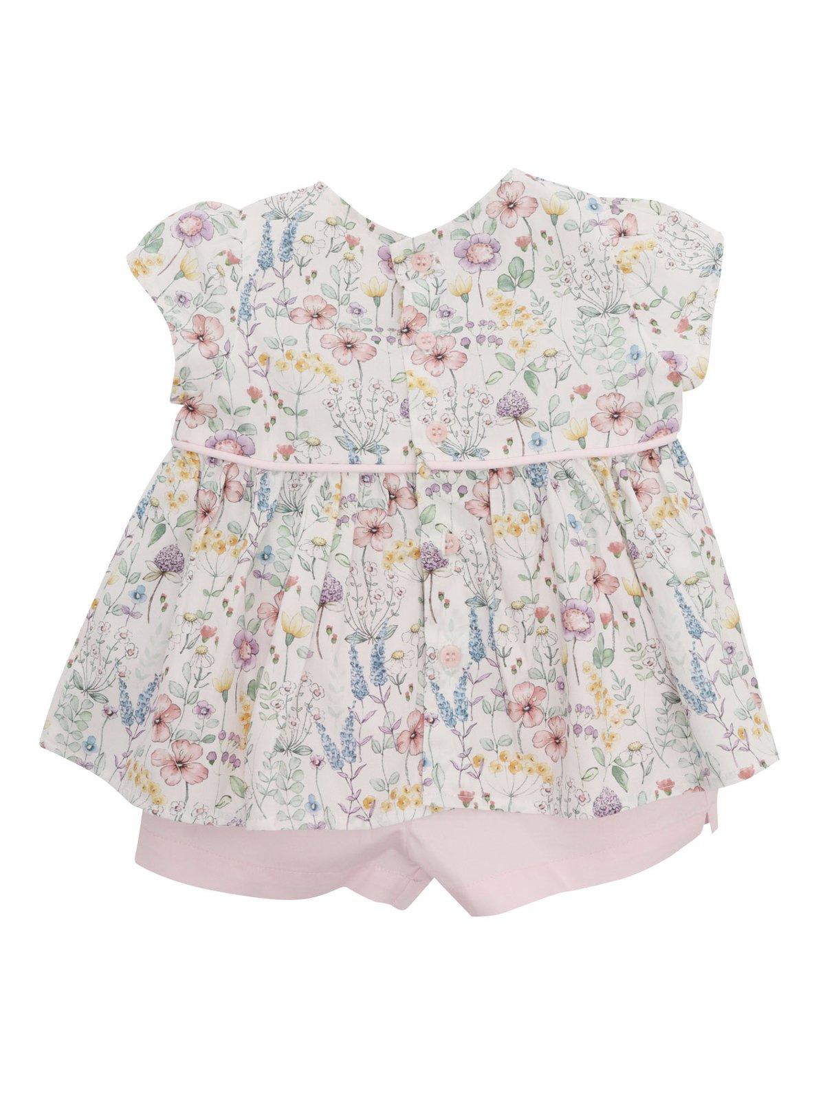Il Gufo Floral Playsuit In Rosa