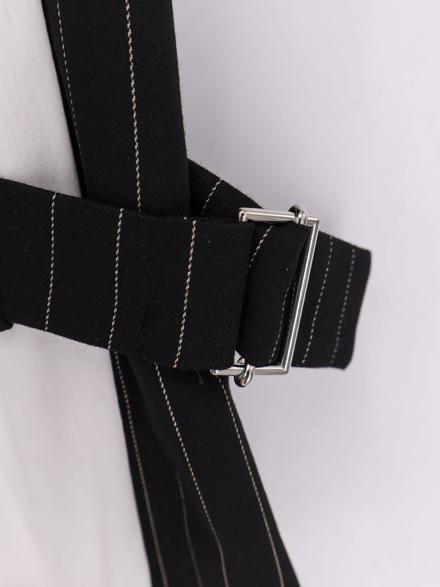 Ixos Pinstripe Buckle Shirt In Black