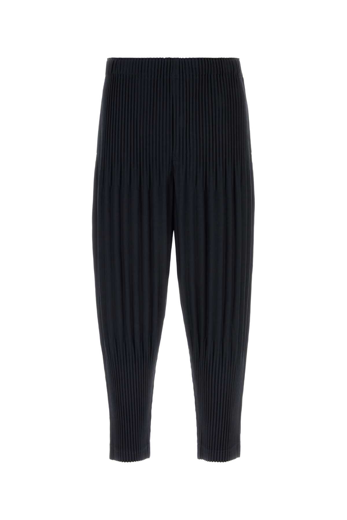 ISSEY MIYAKE MIDNIGHT BLUE POLYESTER PANT