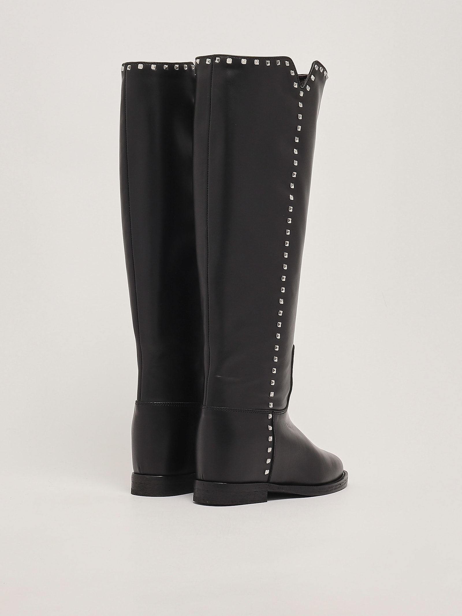 Shop Via Roma 15 Leather Boots In Nero