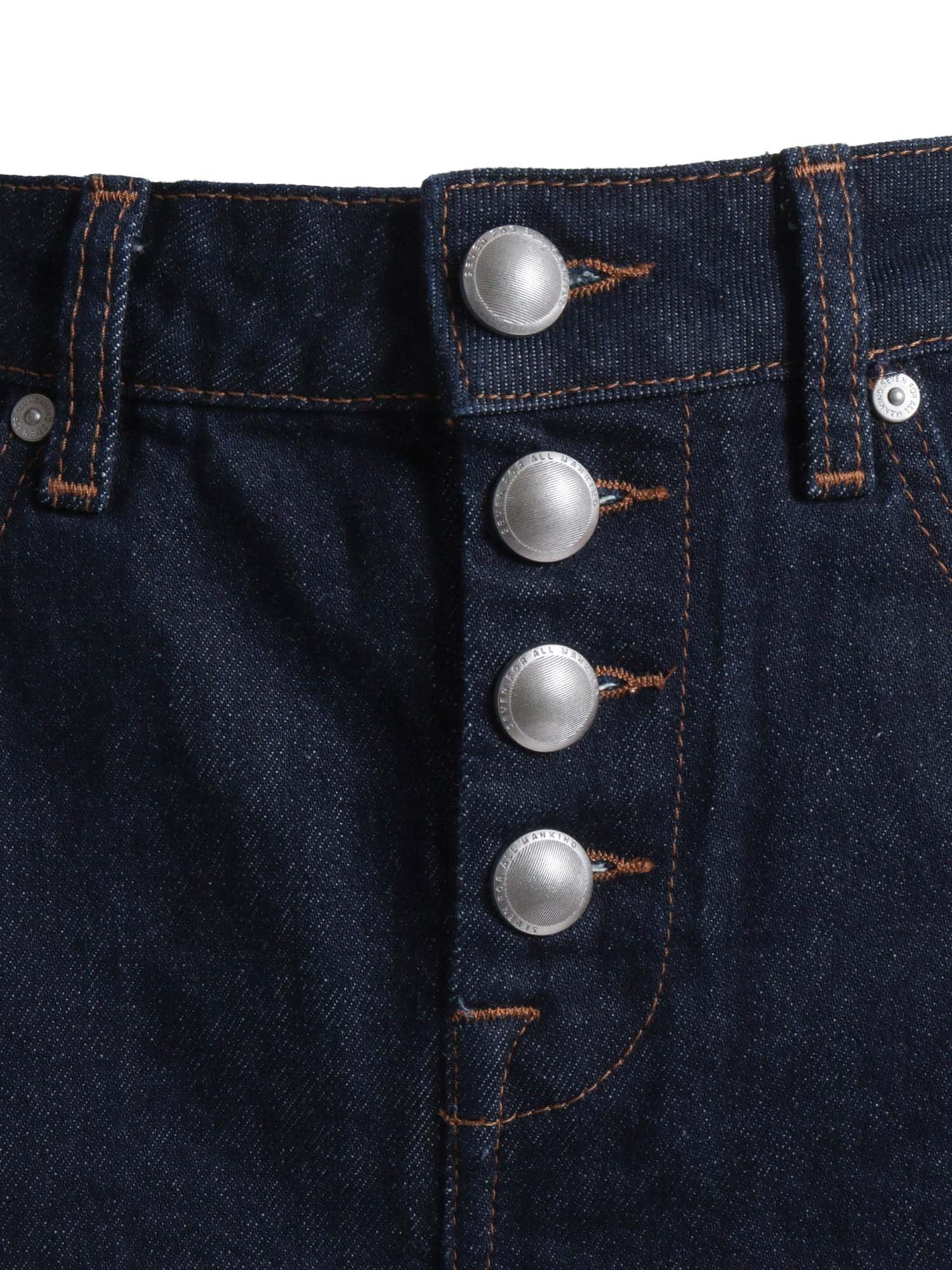 7 For All Mankind Kori Shorts Smoove With Exposed Buttons In Blue