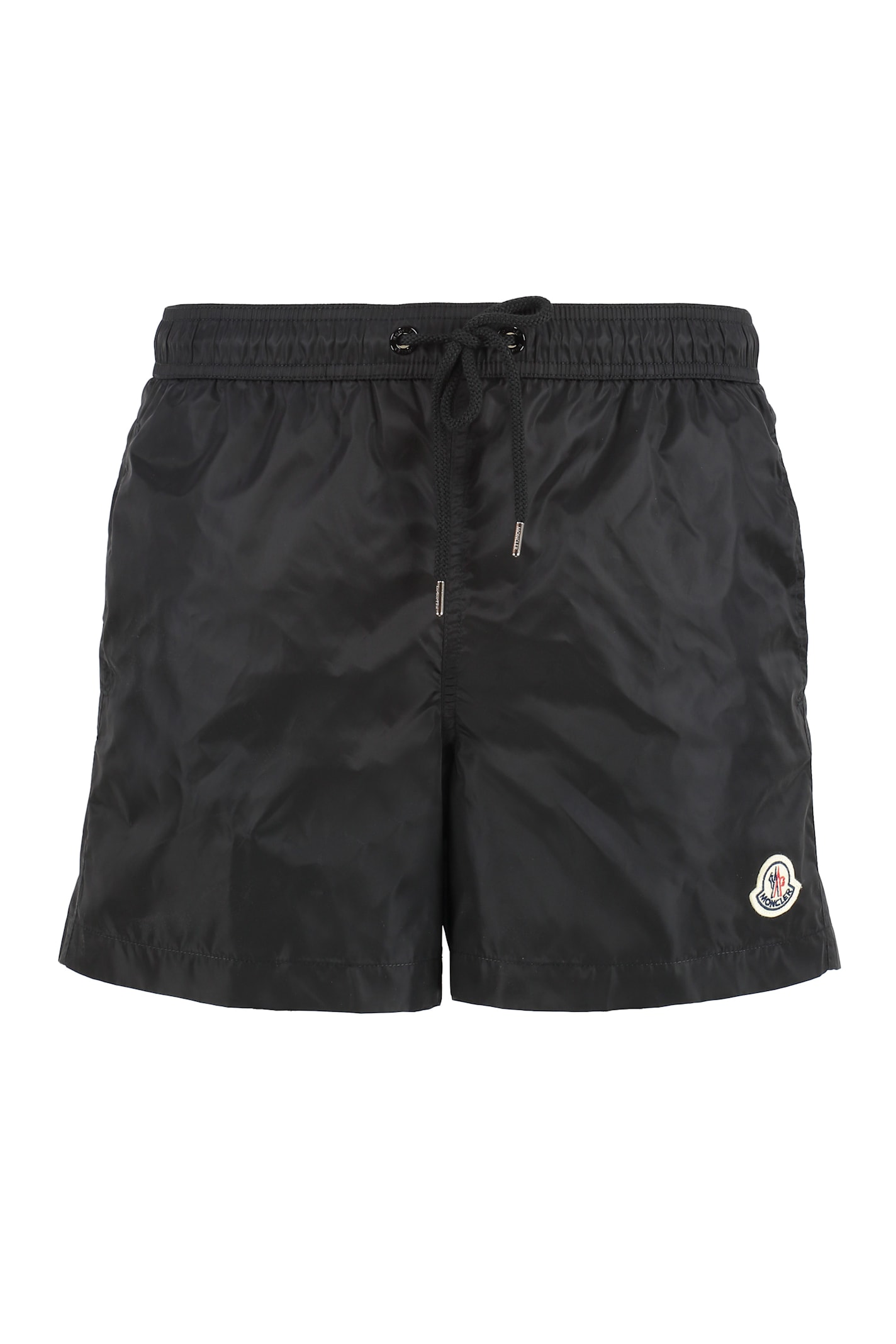 Moncler Mens Navy Logo-patch Relaxed-fit Swim Shorts Xl In Black