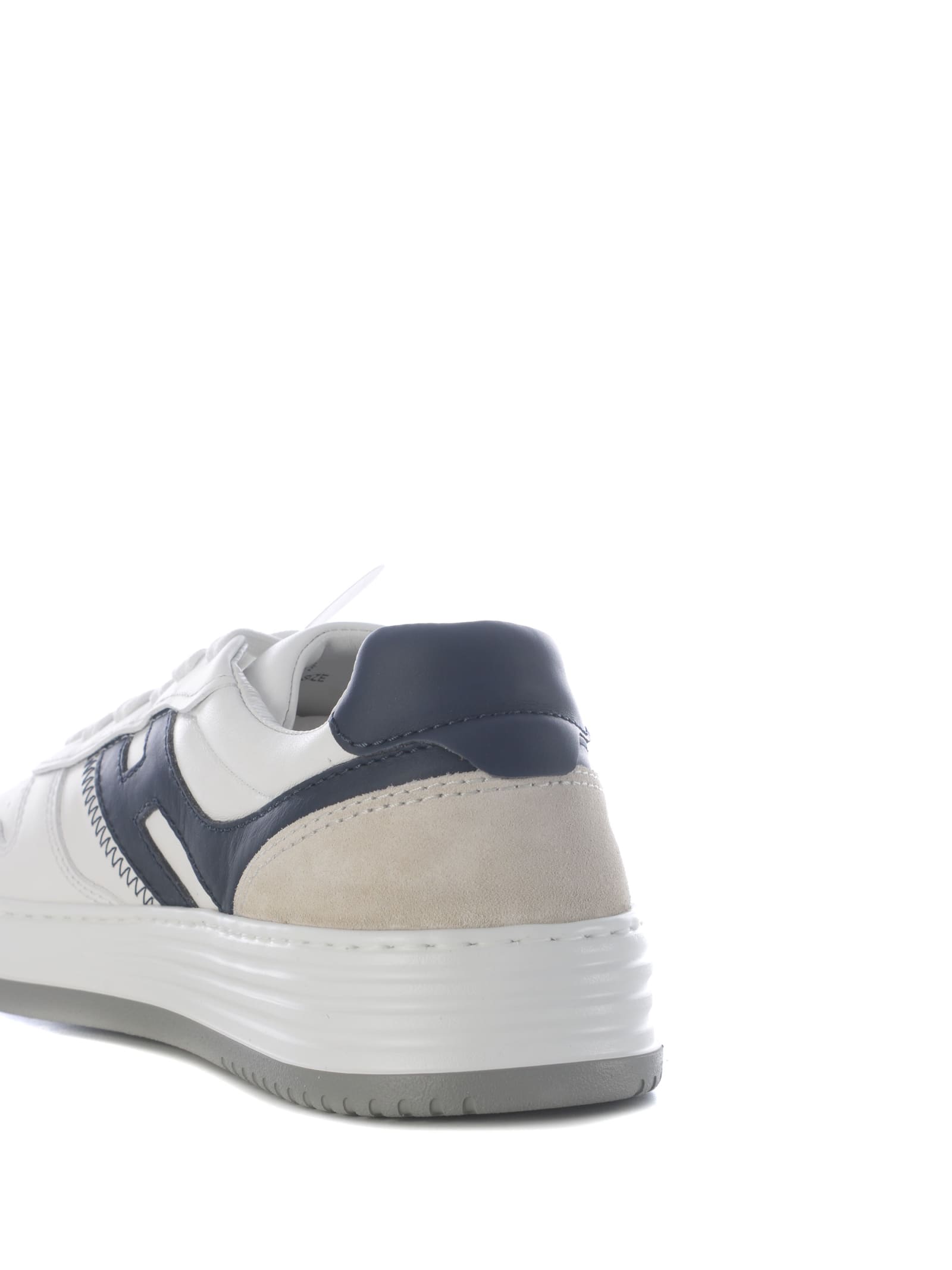 Shop Hogan Sneakers  H630 In Leather In Bianco