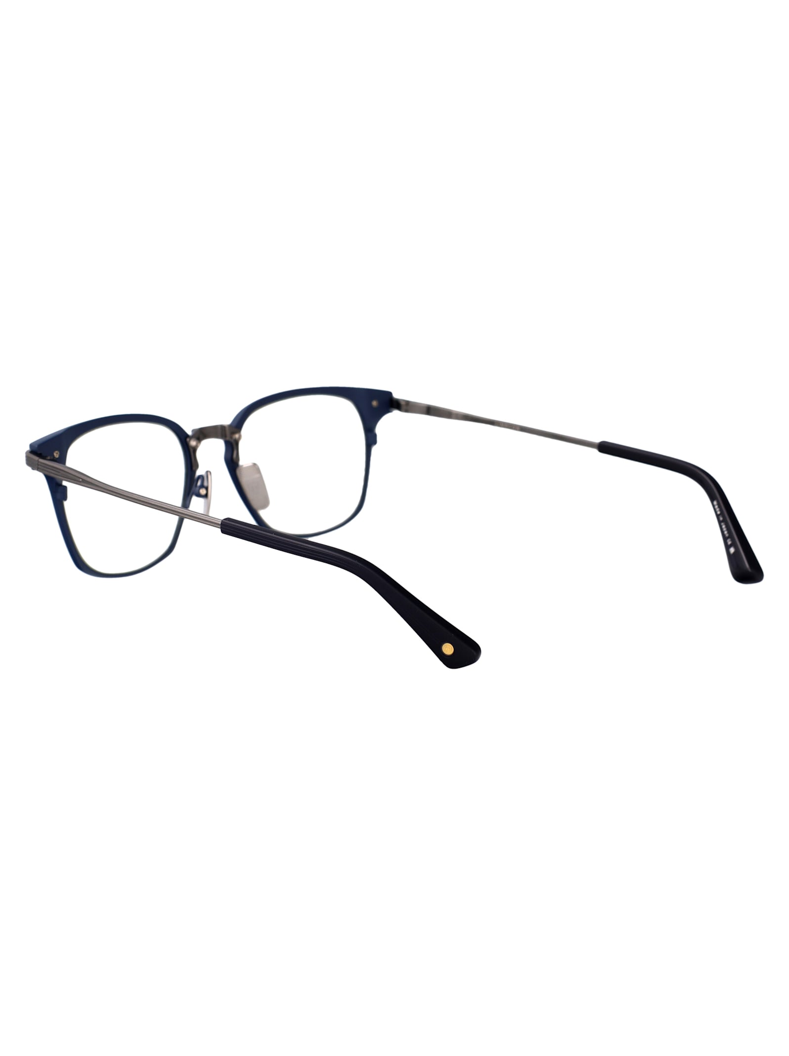 Dita Linrcon Glasses In Matte Navy - Antique Silver W/clear