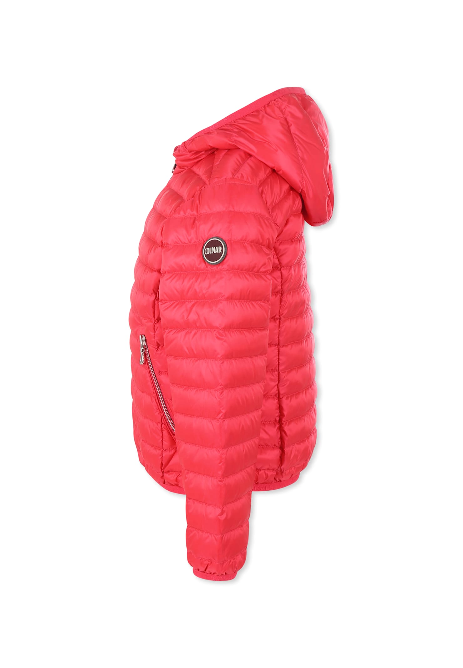 Colmar Fuchsia Down Jacket For Girl With Logo In Fuchsia
