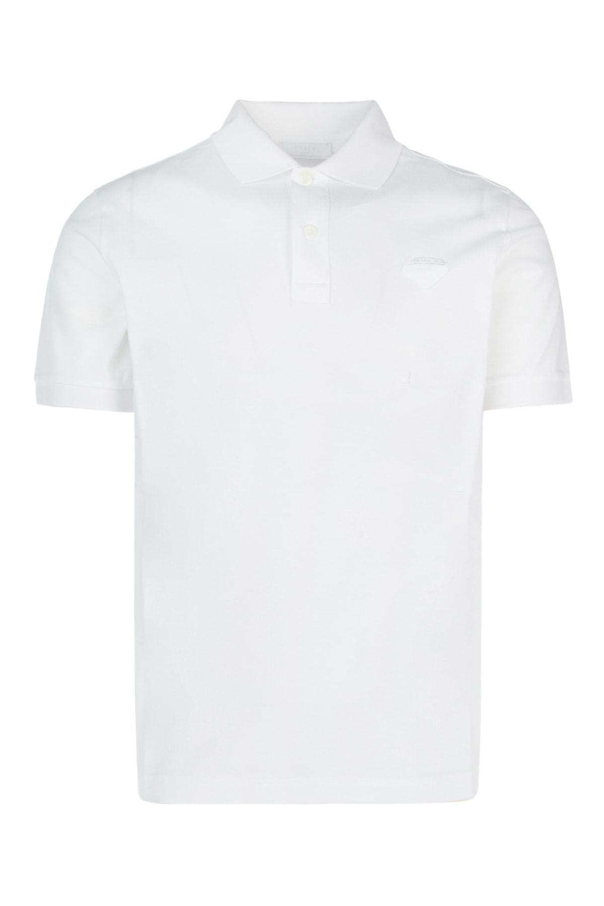 Prada Logo Patch Short-sleeved Polo Shirt