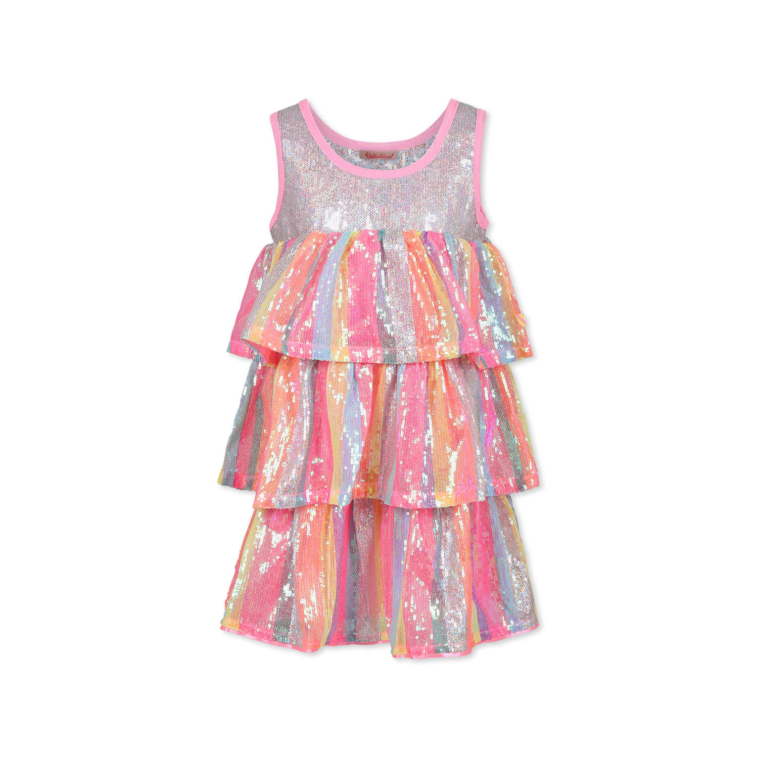 Billieblush Multicolor Dress For Girl With Sequins In Multicolor