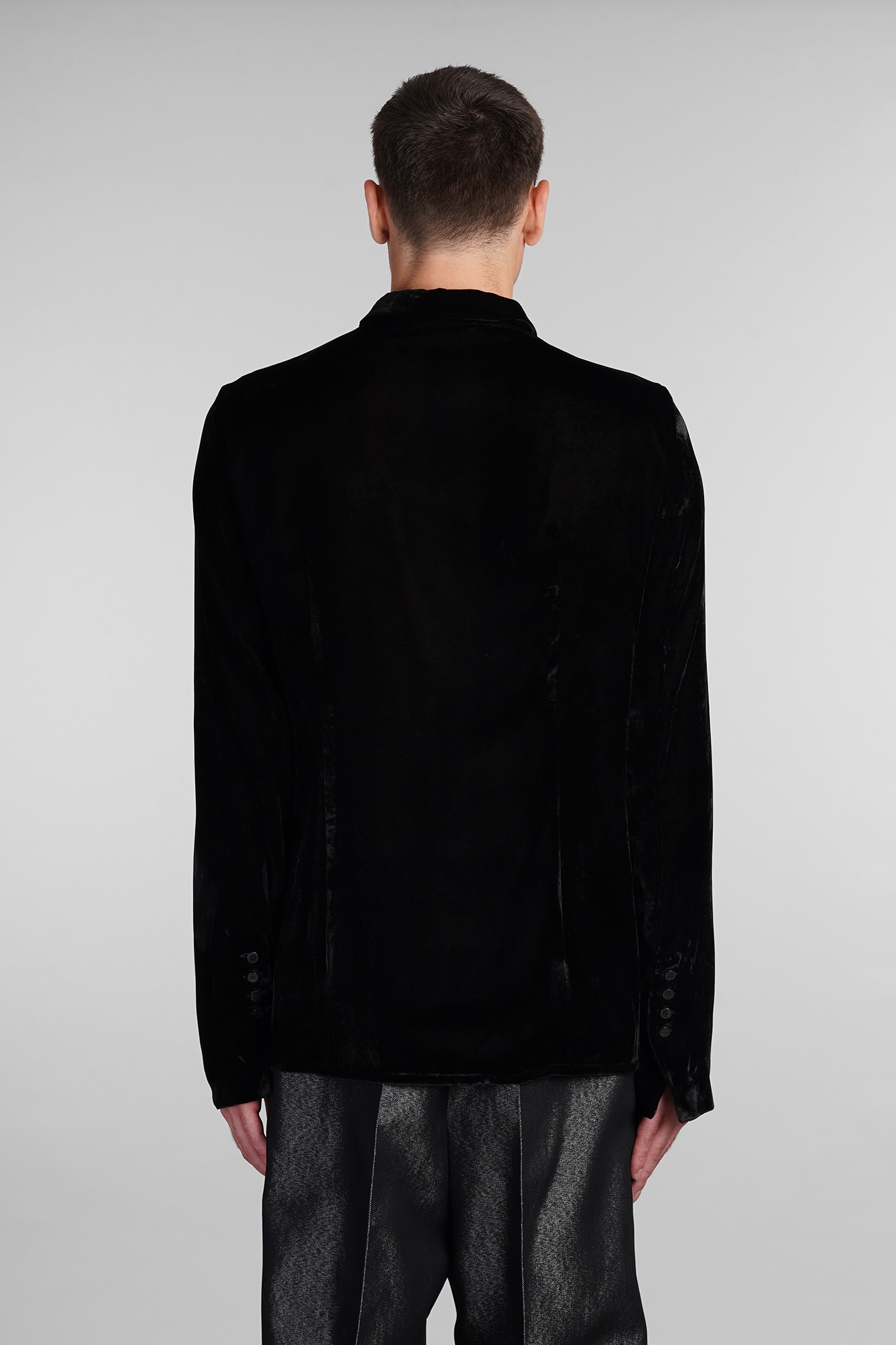 Shop Sapio N16 Shirt In Black Rayon