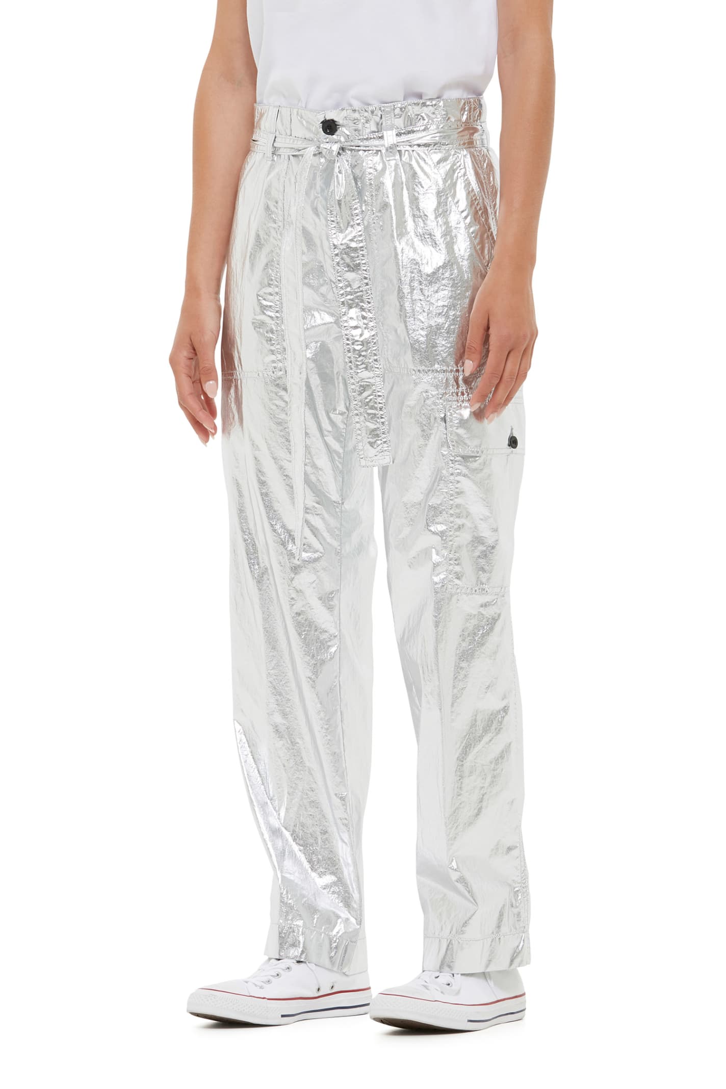 Department Five Fully Silver Cargo Trousers | ModeSens