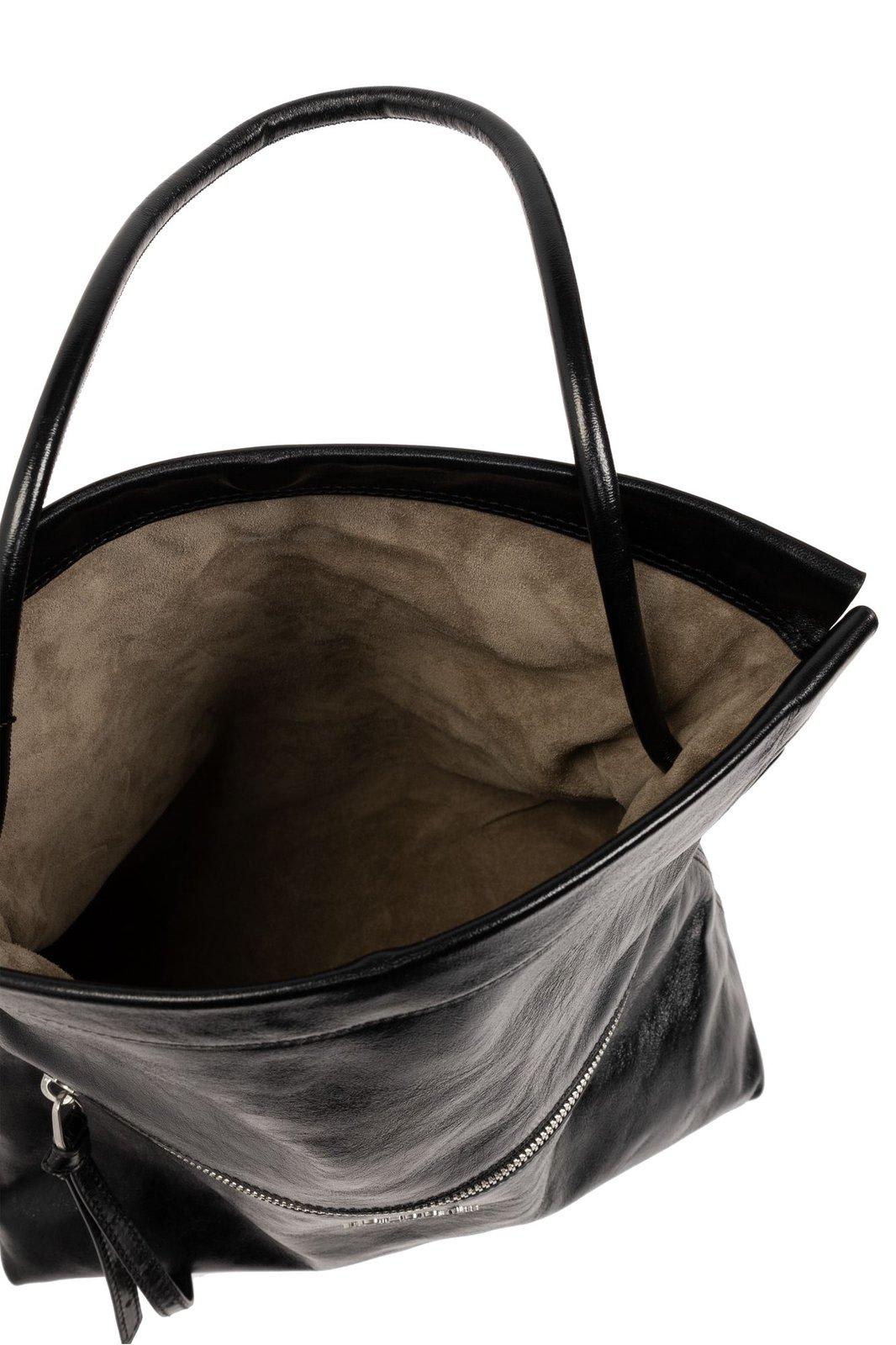 Shop Ami Alexandre Mattiussi Grocery Logo Plaque Tote Bag In Noir